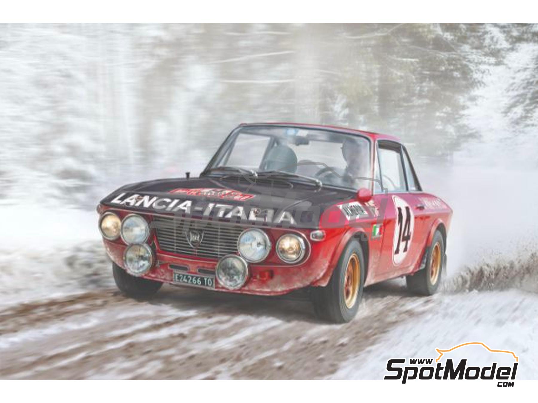 Image 7: Lancia Fulvia HF - Rally de Monte Carlo - Rallye Automobile de Monte-Carlo 1972 | Maqueta de coche en escala 1/24 fabricado por Italeri (ref. 3670, tambien 8001283036702)