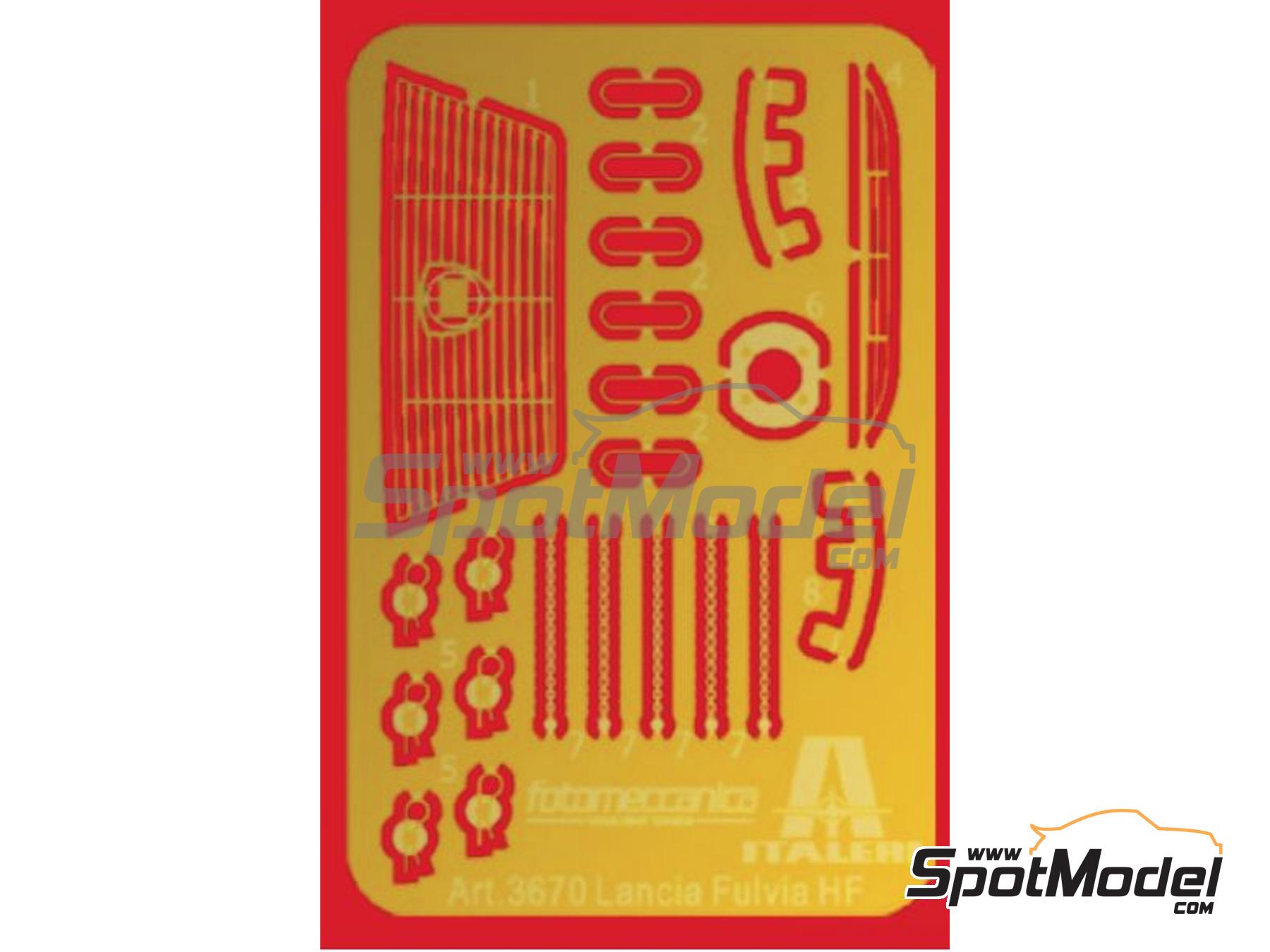 Image 8: Lancia Fulvia HF - Rally de Monte Carlo - Rallye Automobile de Monte-Carlo 1972 | Maqueta de coche en escala 1/24 fabricado por Italeri (ref. 3670, tambien 8001283036702)