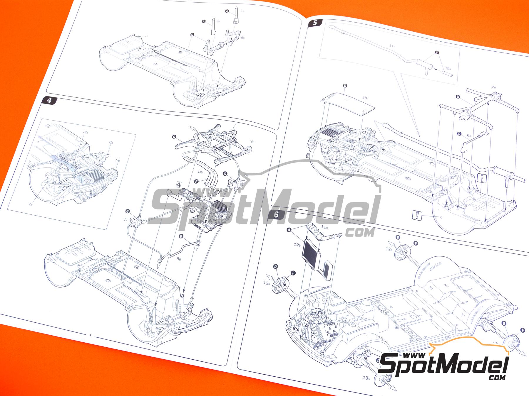Image 28: Lancia Fulvia HF - Rally de Monte Carlo - Rallye Automobile de Monte-Carlo 1972 | Maqueta de coche en escala 1/24 fabricado por Italeri (ref. 3670, tambien 8001283036702)