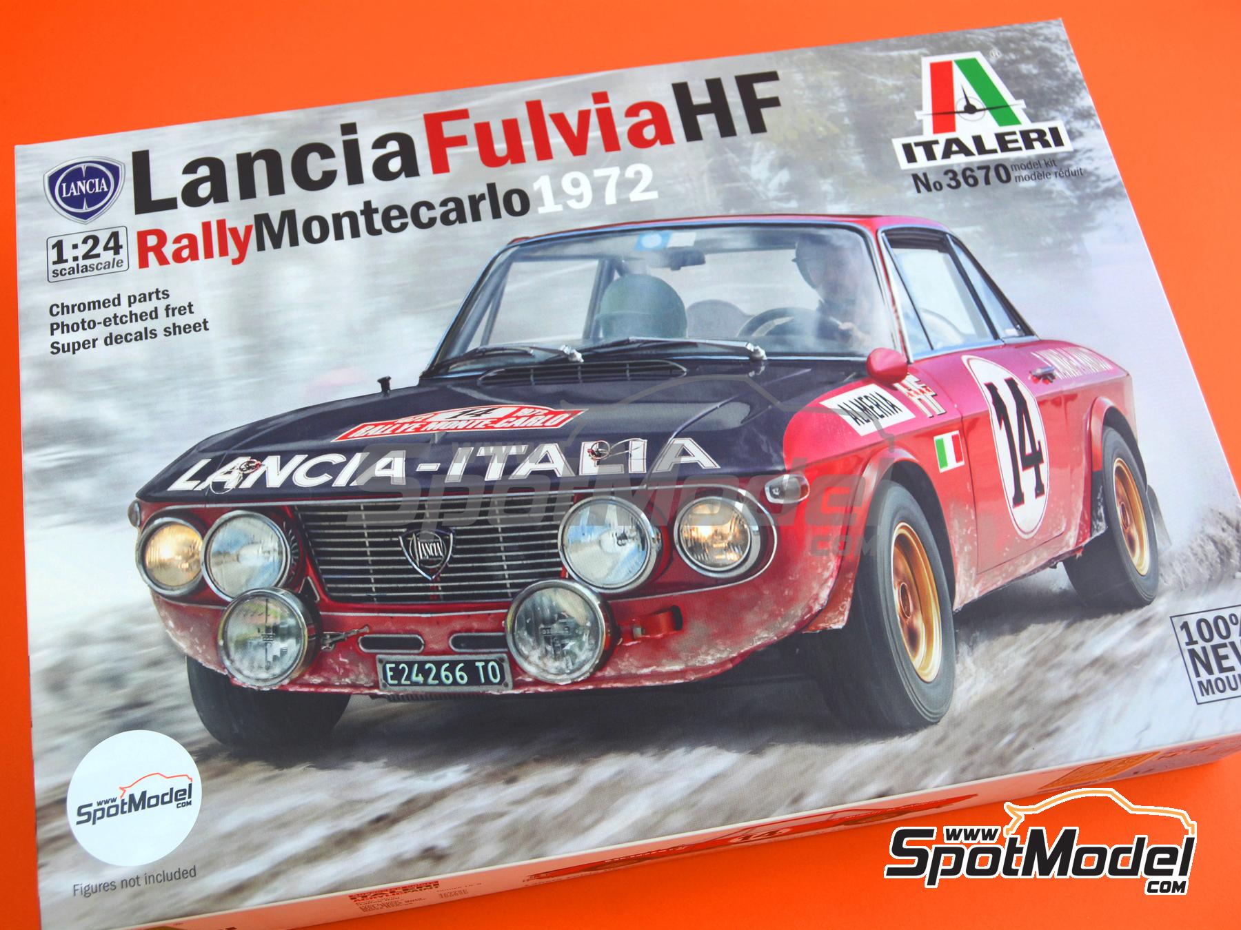 Image 31: Lancia Fulvia HF - Rally de Monte Carlo - Rallye Automobile de Monte-Carlo 1972 | Maqueta de coche en escala 1/24 fabricado por Italeri (ref. 3670, tambien 8001283036702)