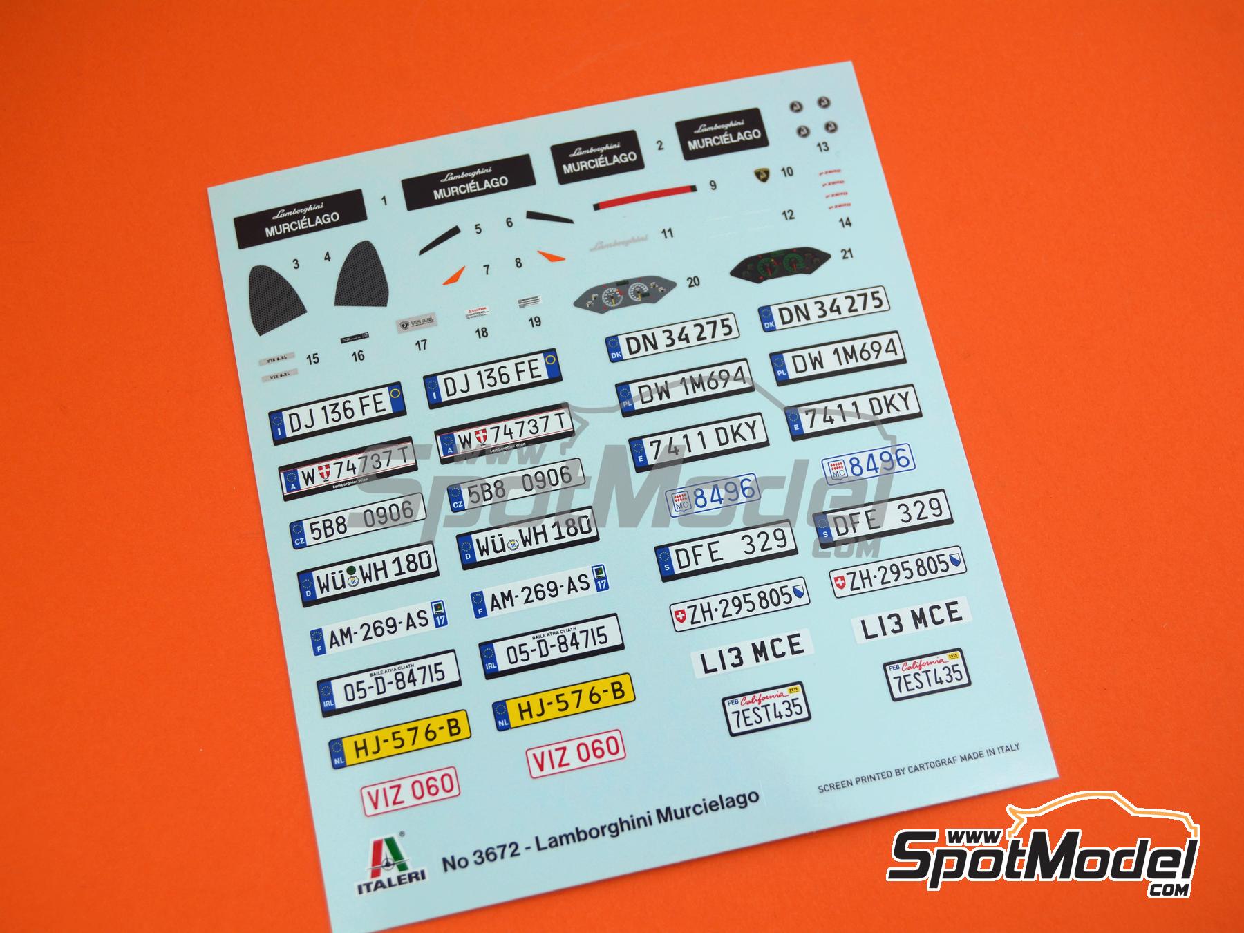 Image 29: Lamborghini Murci&eacute;lago | Maqueta de coche en escala&nbsp;1/24 fabricado por Italeri (ref.&nbsp;3672, tambien 8001283036726)