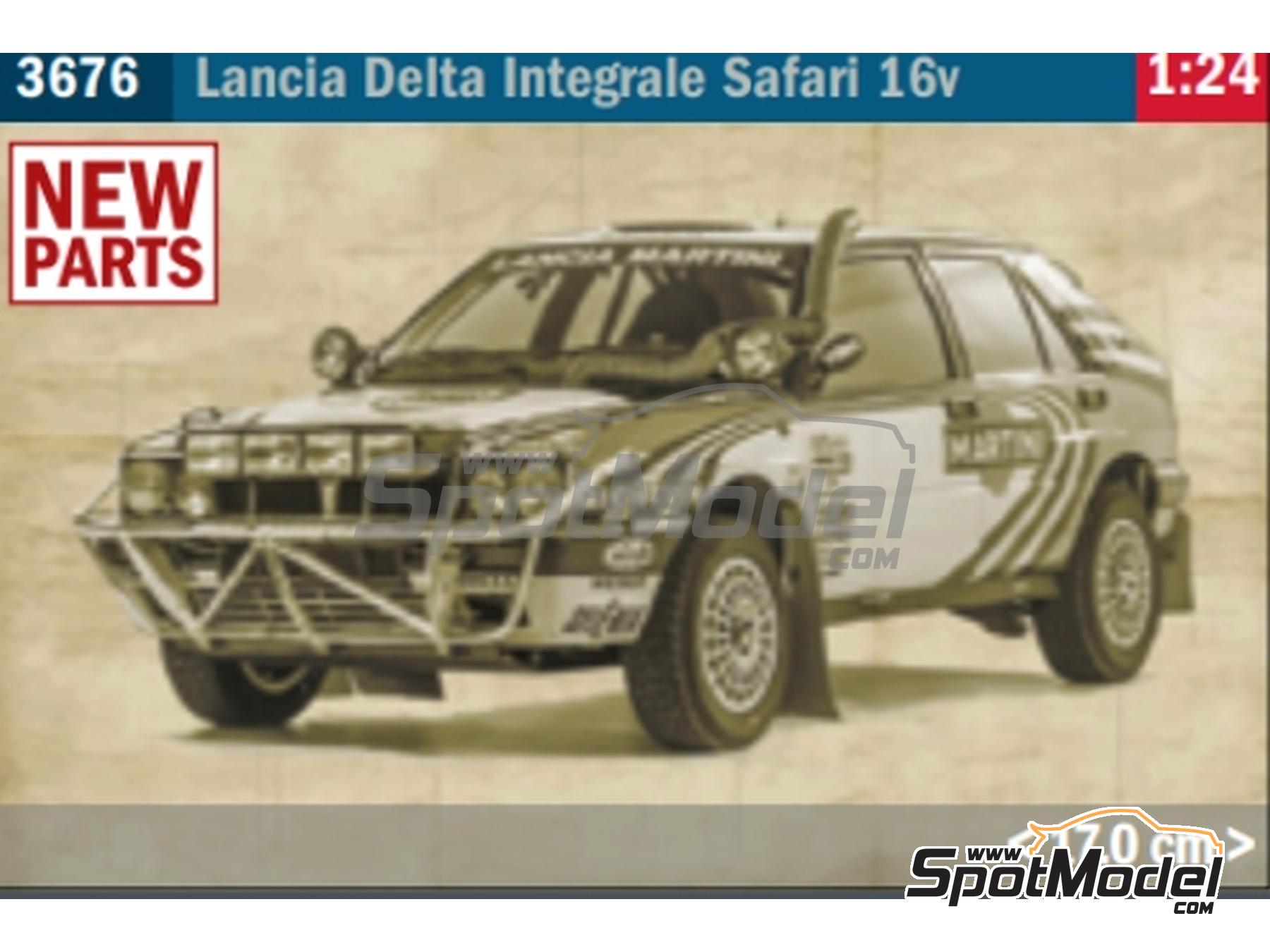 Image 1: Lancia Delta HF Integrale 16V Martini International Racing Team - Safari Rally | Car scale model kit in 1/24 scale manufactured by Italeri (ref.&nbsp;3676)