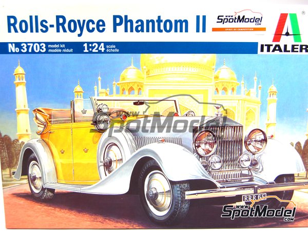 Image 1: Rolls Royce Phantom II | Car scale model kit in 1/24 scale manufactured by Italeri (ref.&nbsp;3703, also 8001283037037)