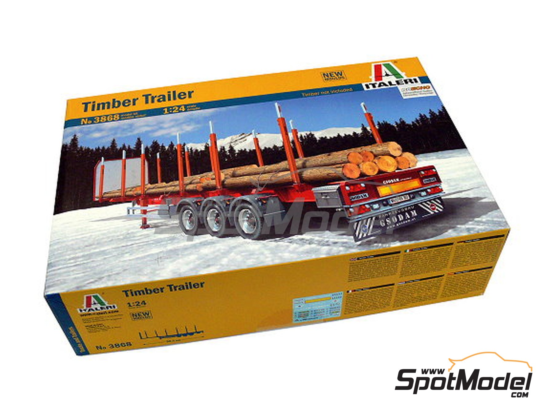 Timber Trailer Italeri 1 24 Plastic Model Kit 3868 for sale online