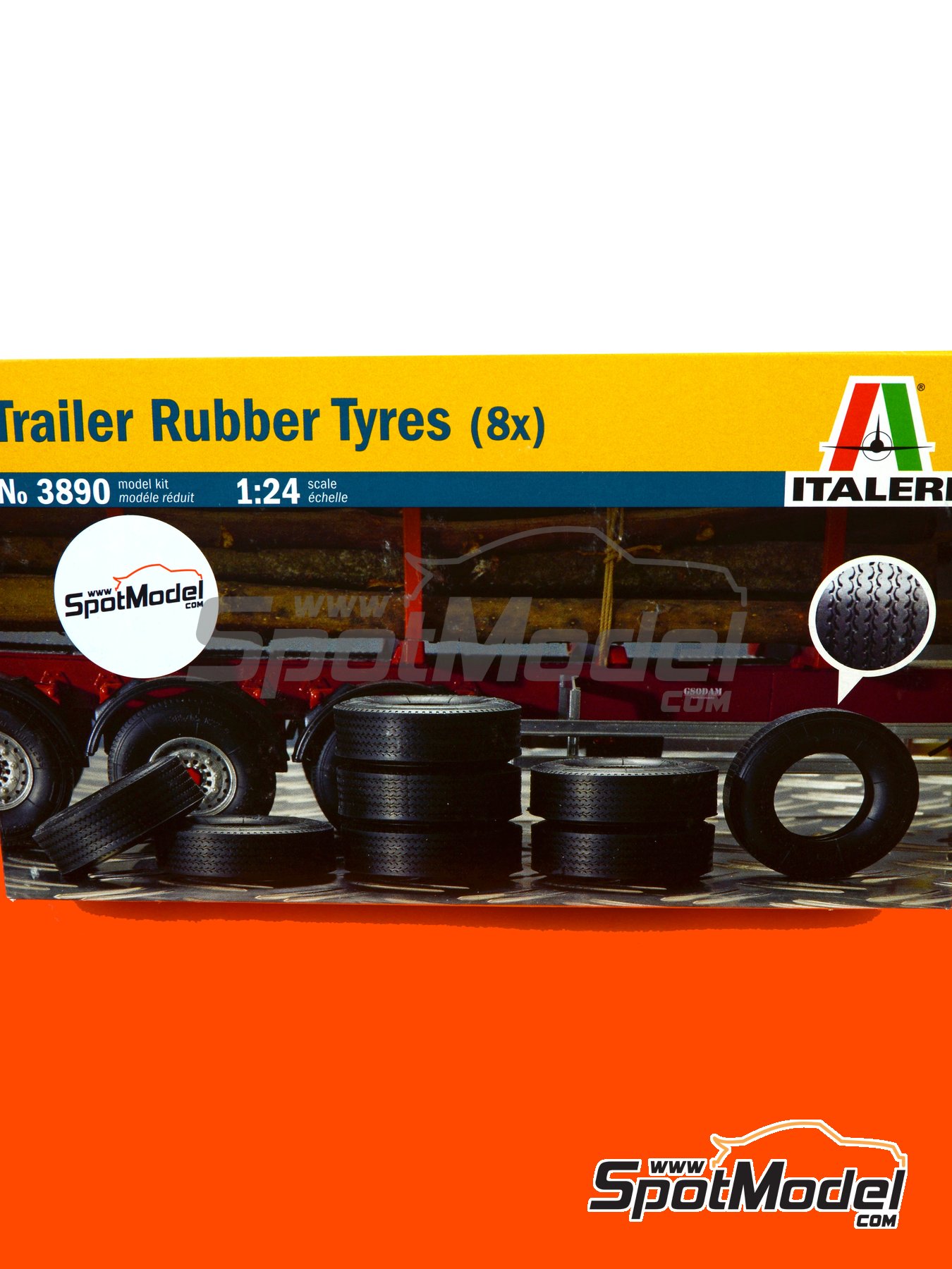 Italeri 1/24 Trailer Rubber Tyres 