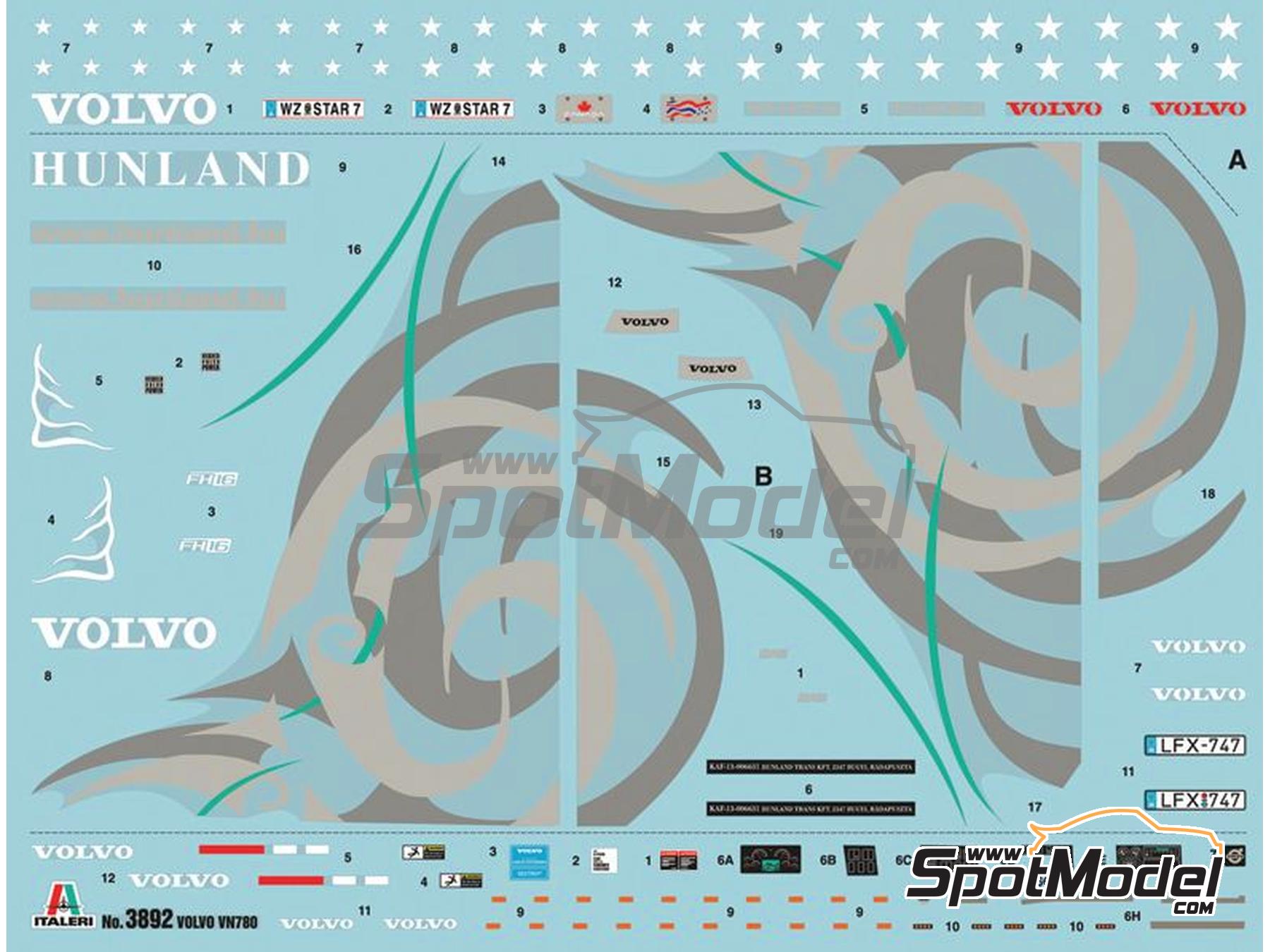 Image 2: Volvo VN 780 | Tractor head scale model kit in 1/24 scale manufactured by Italeri (ref.&nbsp;3892, also 8001283038928)