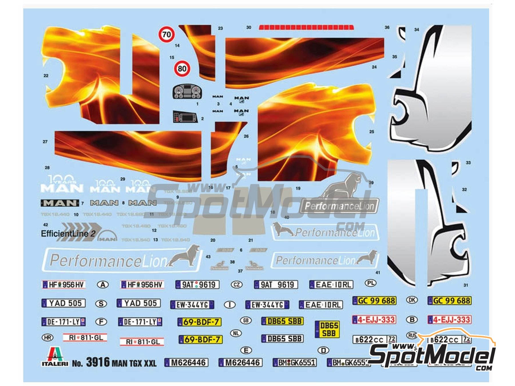 Image 2: Man TGX XXL Euro 6 | Model truck kit in 1/24 scale manufactured by Italeri (ref.&nbsp;3916)