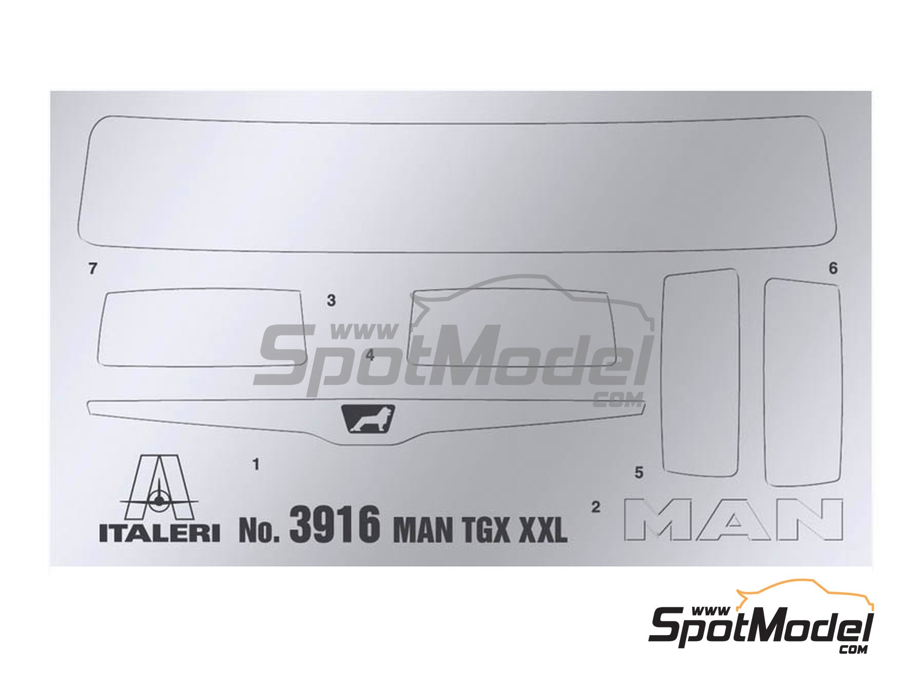 Image 3: Man TGX XXL Euro 6 | Model truck kit in 1/24 scale manufactured by Italeri (ref.&nbsp;3916)
