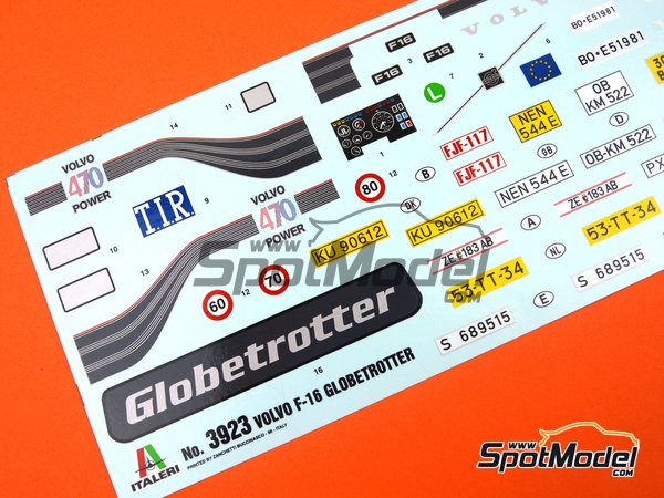 Image 6: Volvo FH16 Globetrotter 4x2 | Tractor head scale model kit in 1/24 scale manufactured by Italeri (ref.&nbsp;3923, also 8001283039239)