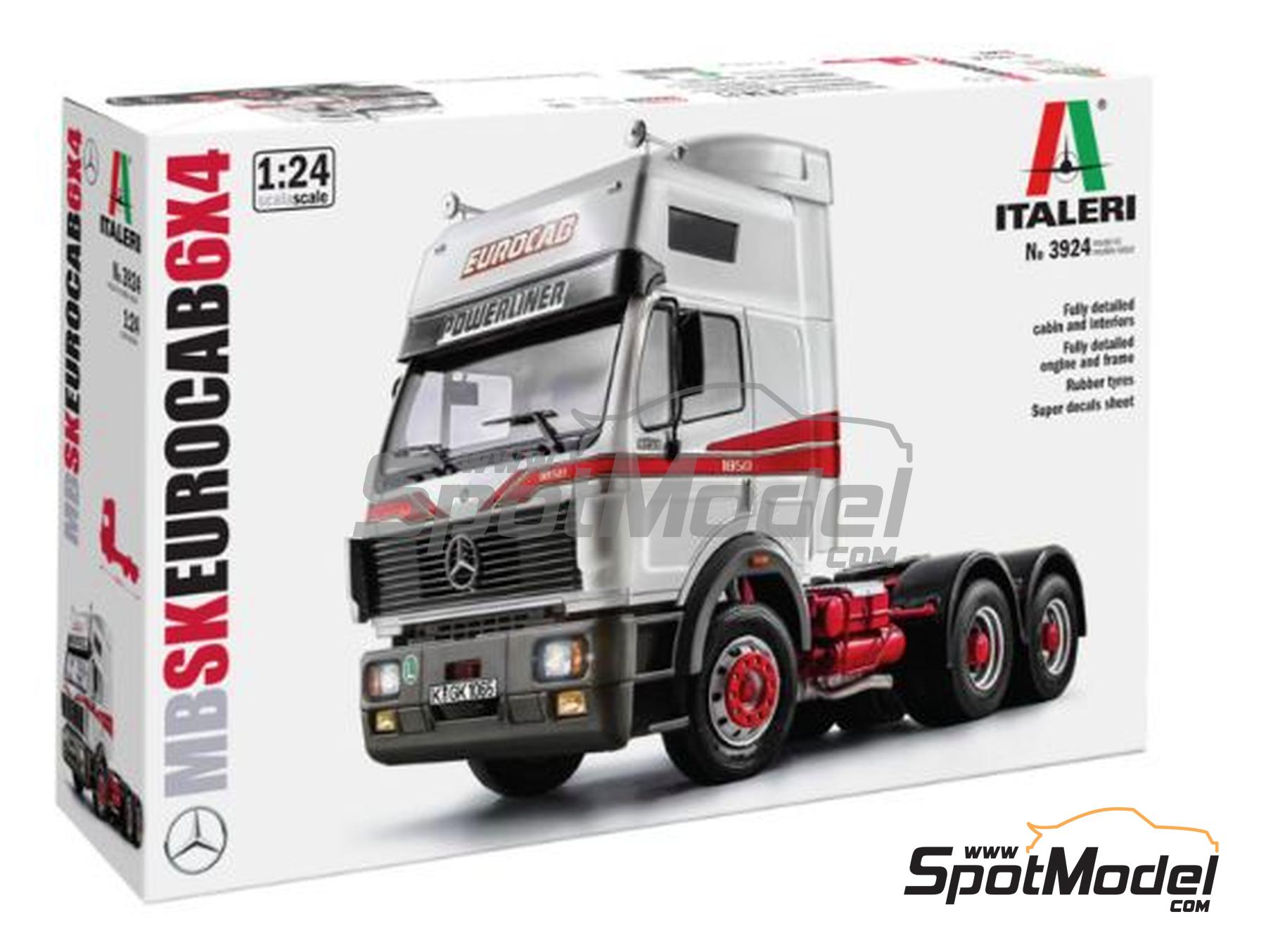 Image 1: Mercedes Benz SK Eurocab 6x4 | Tractor head scale model kit in 1/24 scale manufactured by Italeri (ref.&nbsp;3924, also 8001283039246)