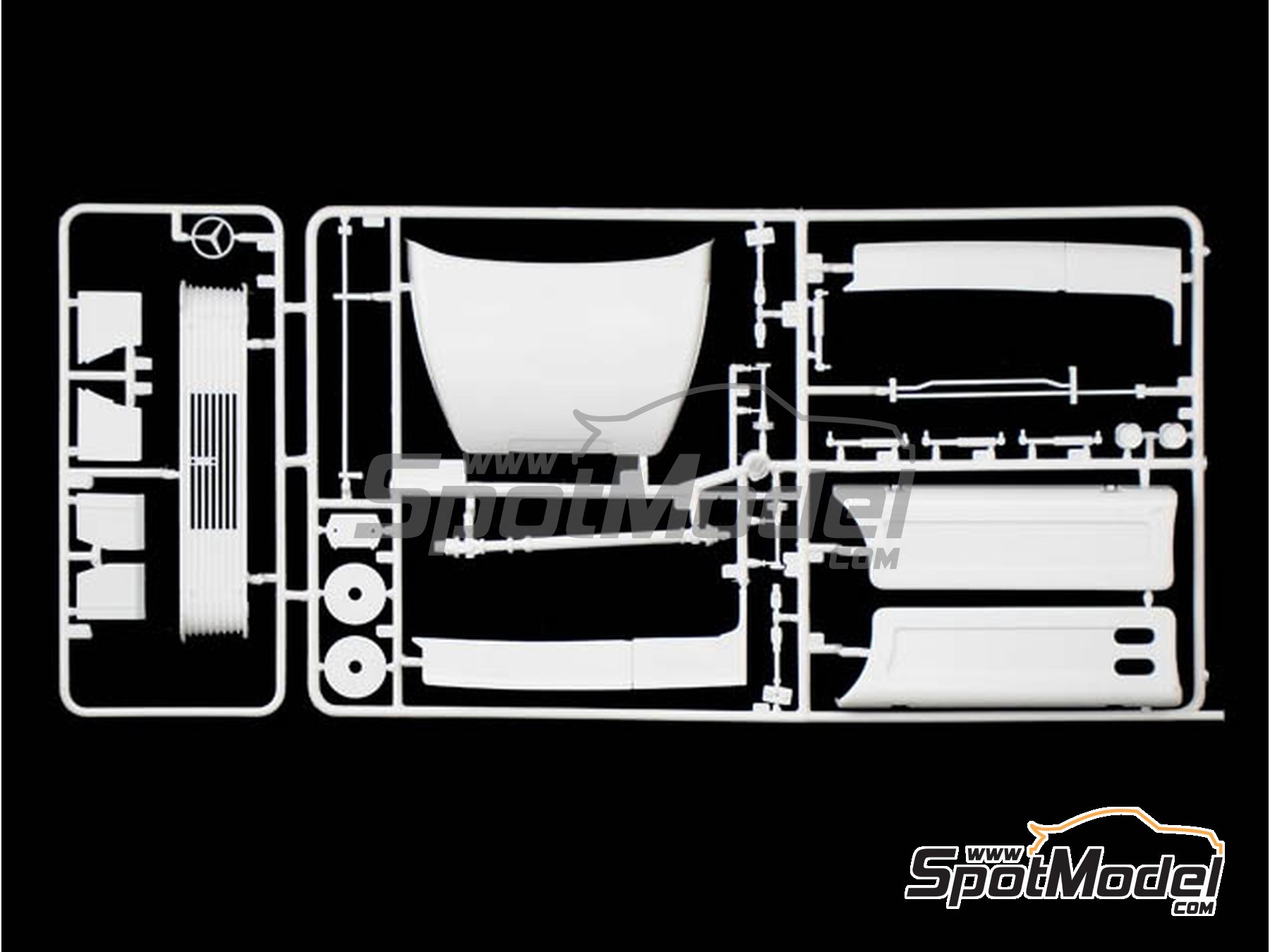 Image 5: Mercedes Benz SK Eurocab 6x4 | Tractor head scale model kit in 1/24 scale manufactured by Italeri (ref.&nbsp;3924, also 8001283039246)