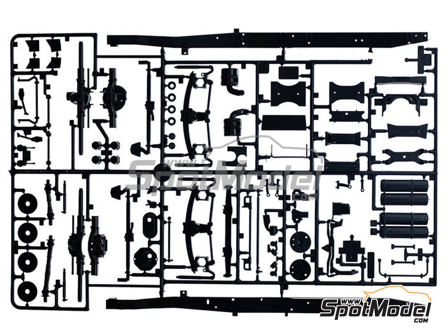 Image 10: Mercedes Benz SK Eurocab 6x4 | Tractor head scale model kit in 1/24 scale manufactured by Italeri (ref.&nbsp;3924, also 8001283039246)