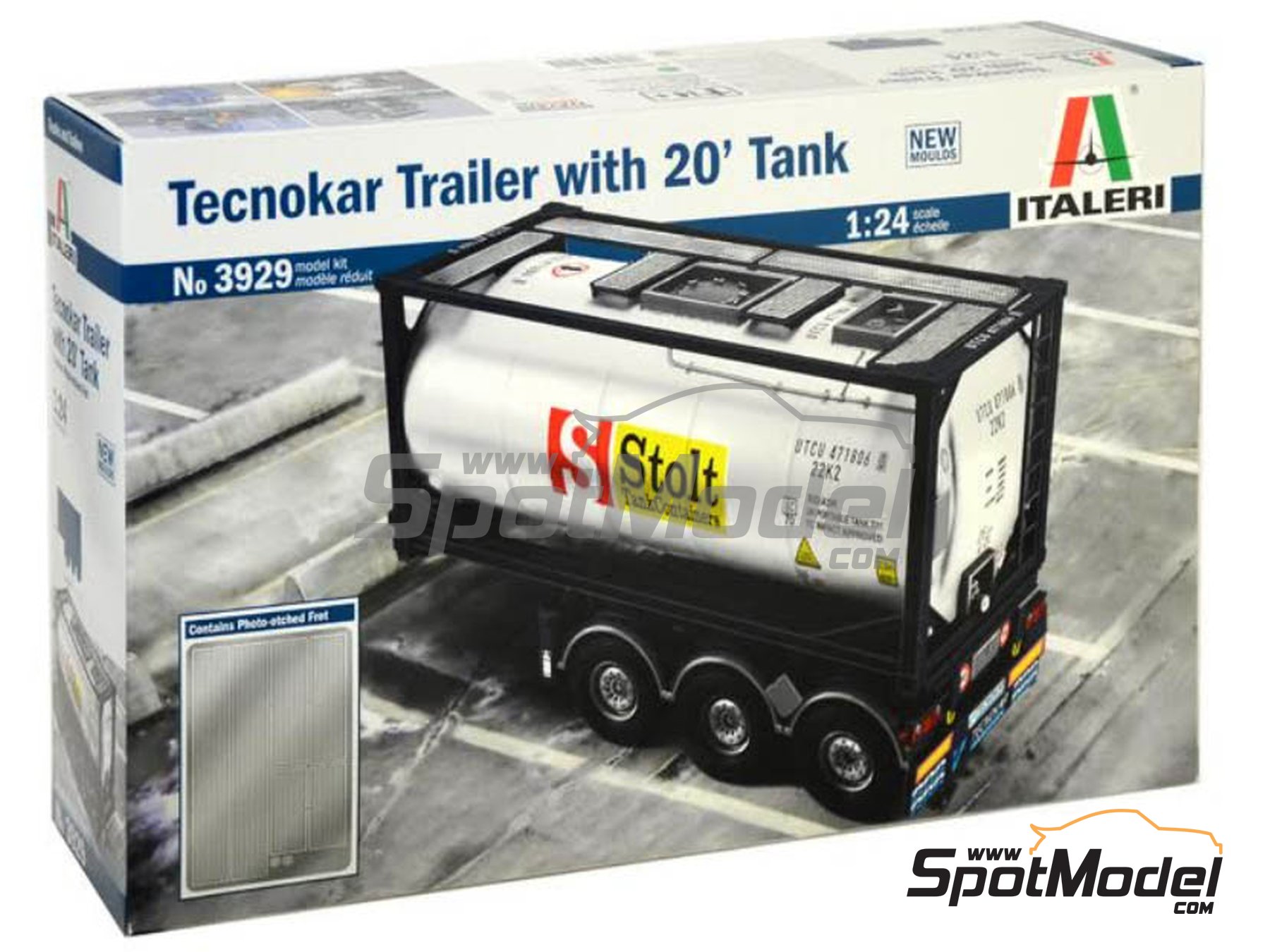 Image 7: Tecnokar 20' | Trailer scale model kit in 1/24 scale manufactured by Italeri (ref.&nbsp;3929, also 8001283039291)