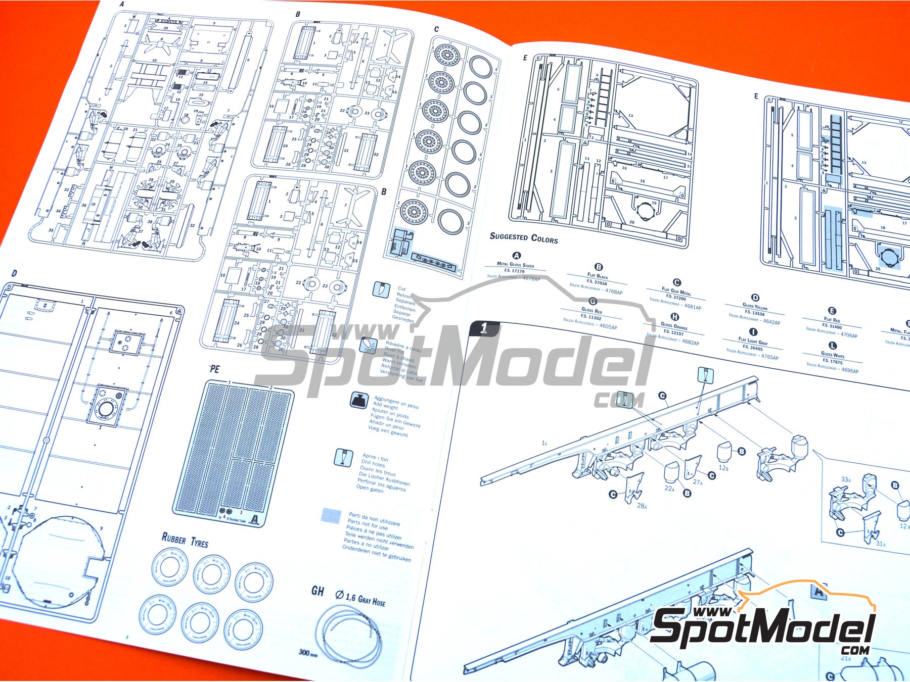 Image 19: Tecnokar 20' | Trailer scale model kit in 1/24 scale manufactured by Italeri (ref.&nbsp;3929, also 8001283039291)