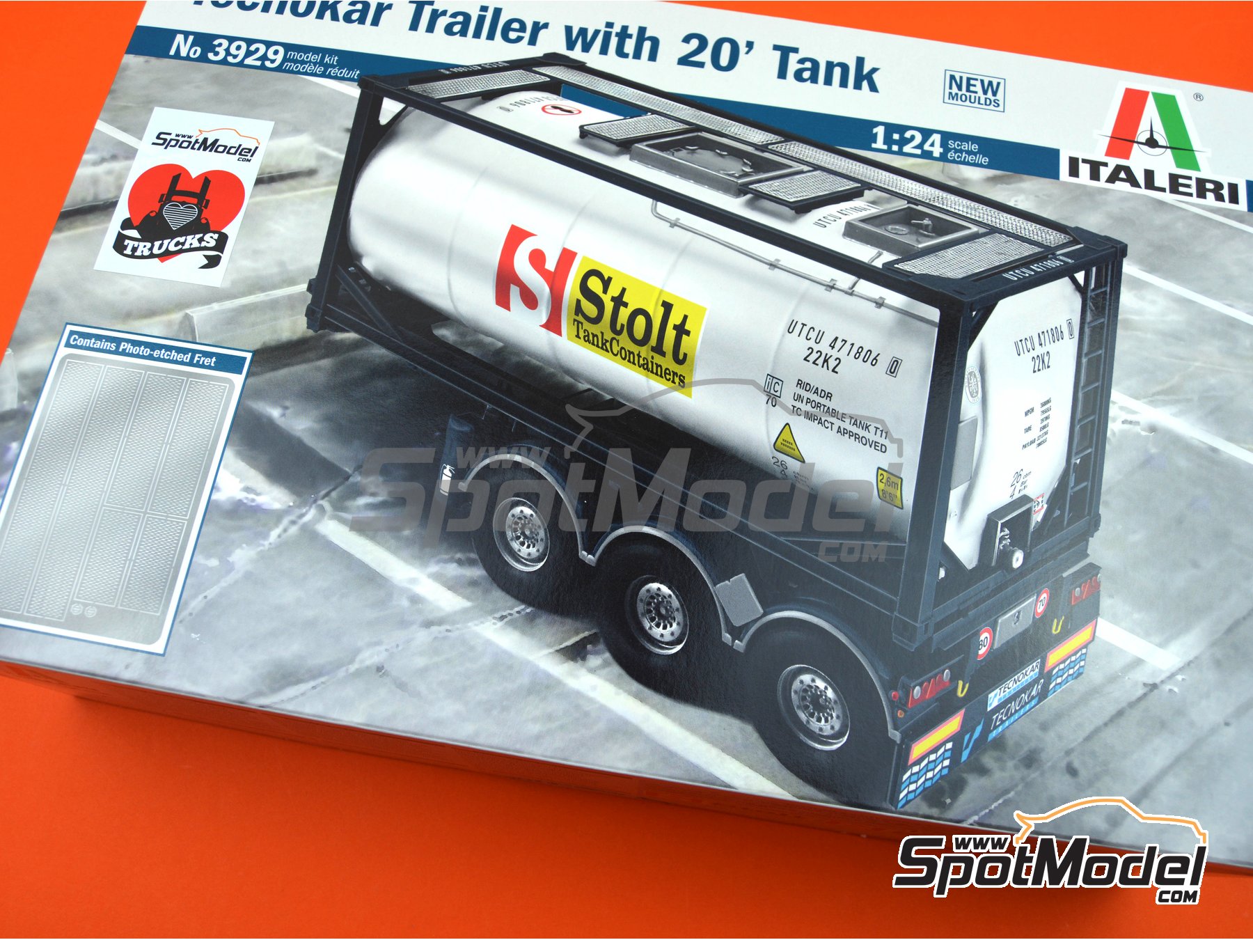 Image 25: Tecnokar 20' | Trailer scale model kit in 1/24 scale manufactured by Italeri (ref.&nbsp;3929, also 8001283039291)