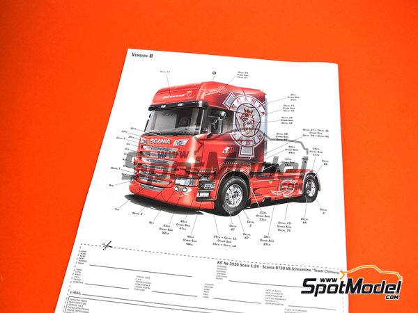Image 20: Scania R730 V8 Streamline | Maqueta de cami&oacute;n en escala&nbsp;1/24 fabricado por Italeri (ref.&nbsp;3930, tambien 8001283039307)