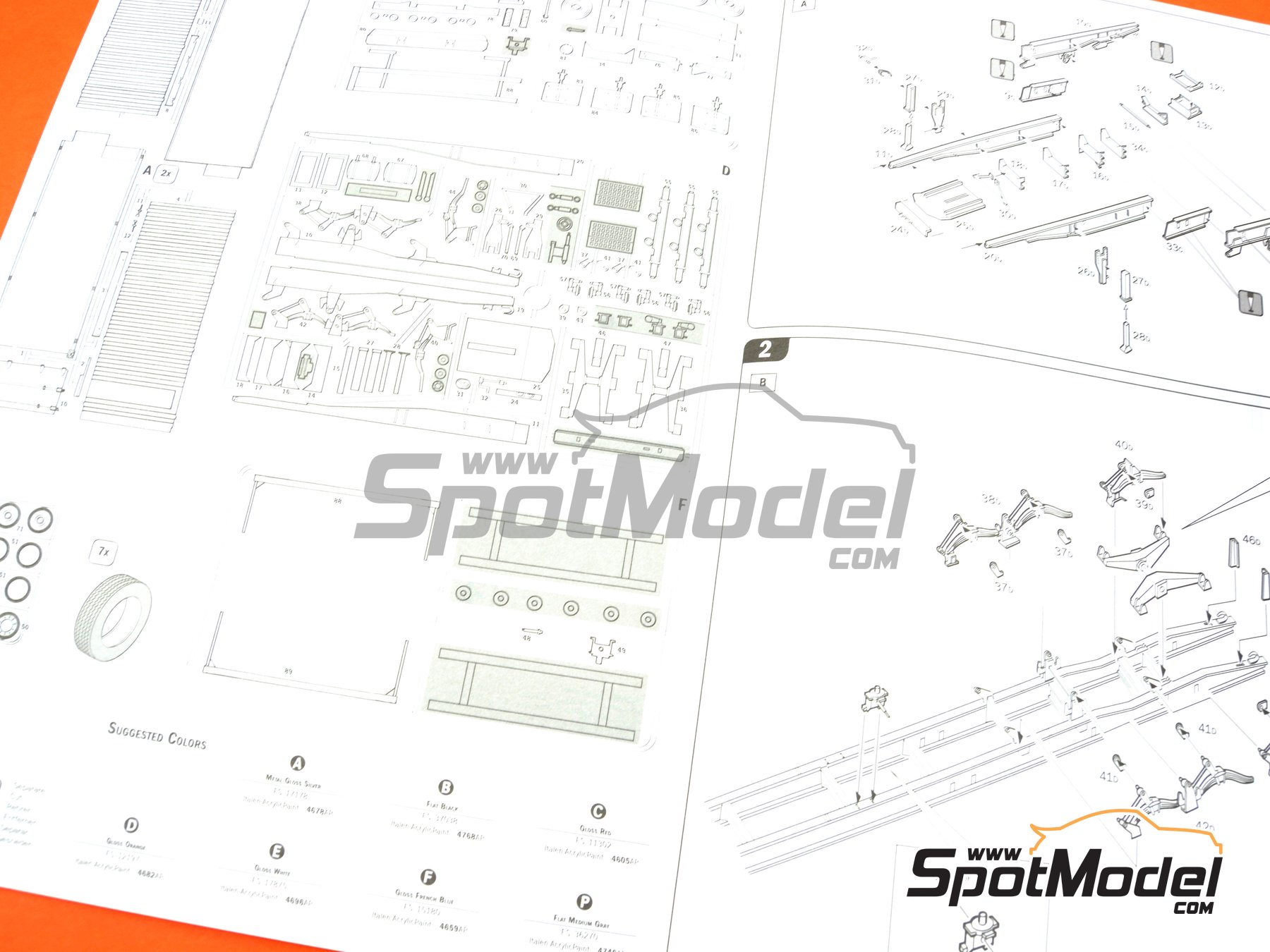 Image 11: 40' Container Trailer | Trailer scale model kit in 1/24 scale manufactured by Italeri (ref.&nbsp;3951, also 8001283039512)