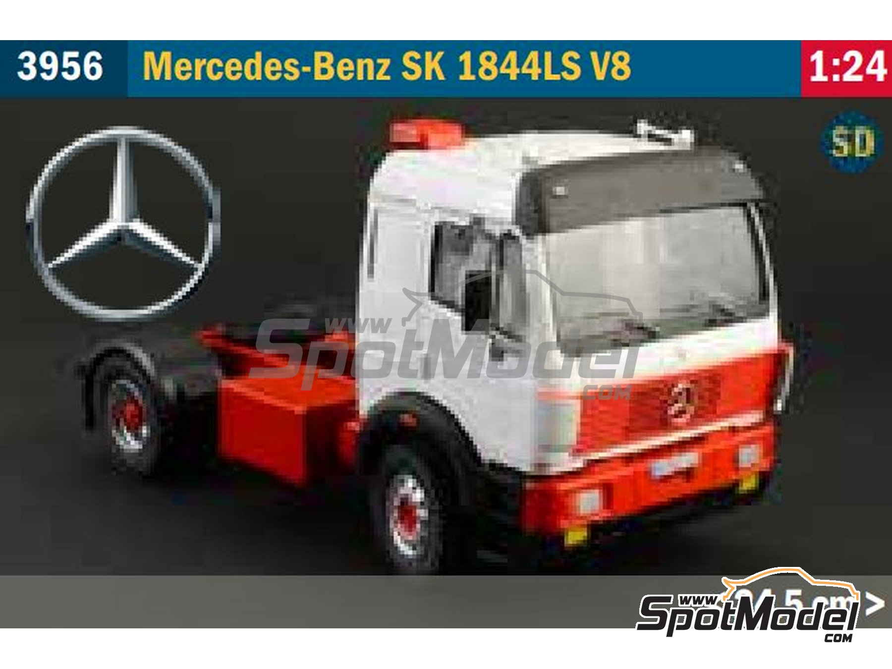 Image 1: Mercedes Benz SK 1844LS V8 | Tractor head scale model kit in 1/24 scale manufactured by Italeri (ref.&nbsp;3956, also 8001283039567)
