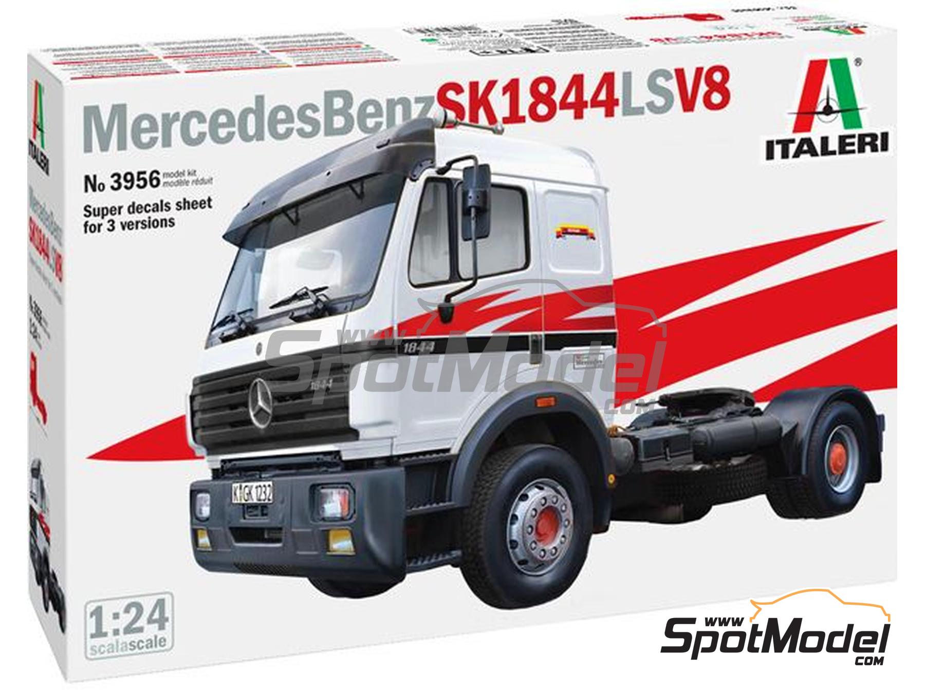 Image 3: Mercedes Benz SK 1844LS V8 | Tractor head scale model kit in 1/24 scale manufactured by Italeri (ref.&nbsp;3956, also 8001283039567)