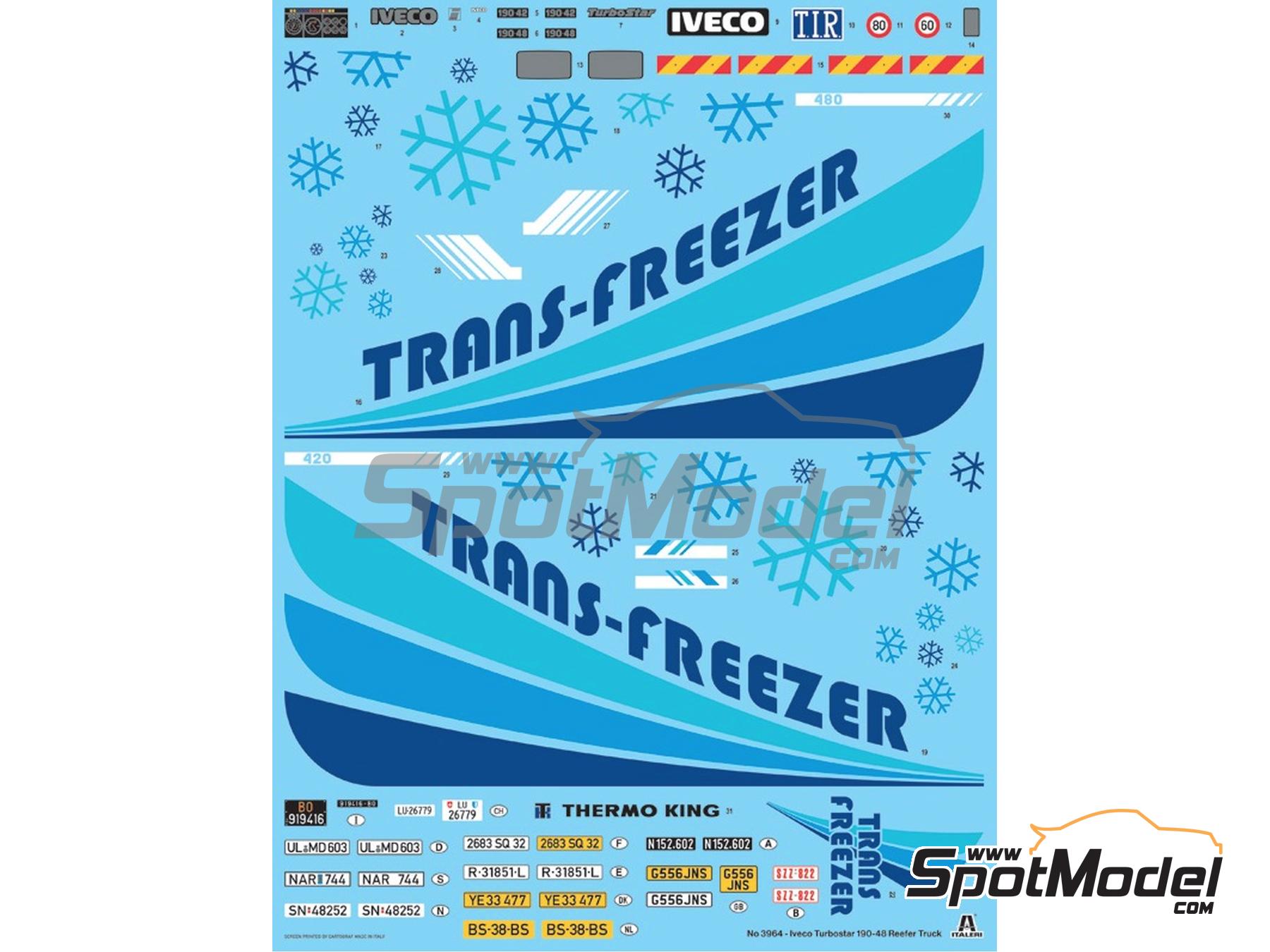 Image 2: Iveco Turbostart reefer truck | Rigid truck scale model kit in 1/24 scale manufactured by Italeri (ref.&nbsp;3964)