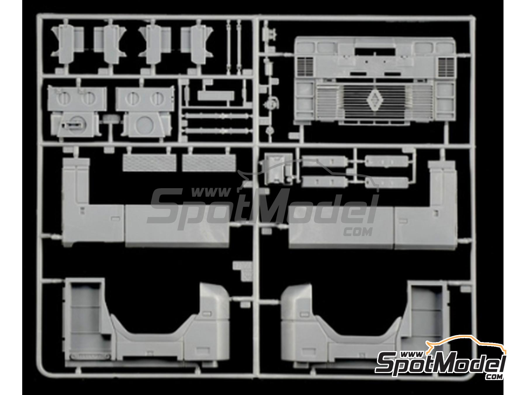 Image 7: Renault Magnum | Tractor head scale model kit in 1/24 scale manufactured by Italeri (ref.&nbsp;3969, also 8001283039697)