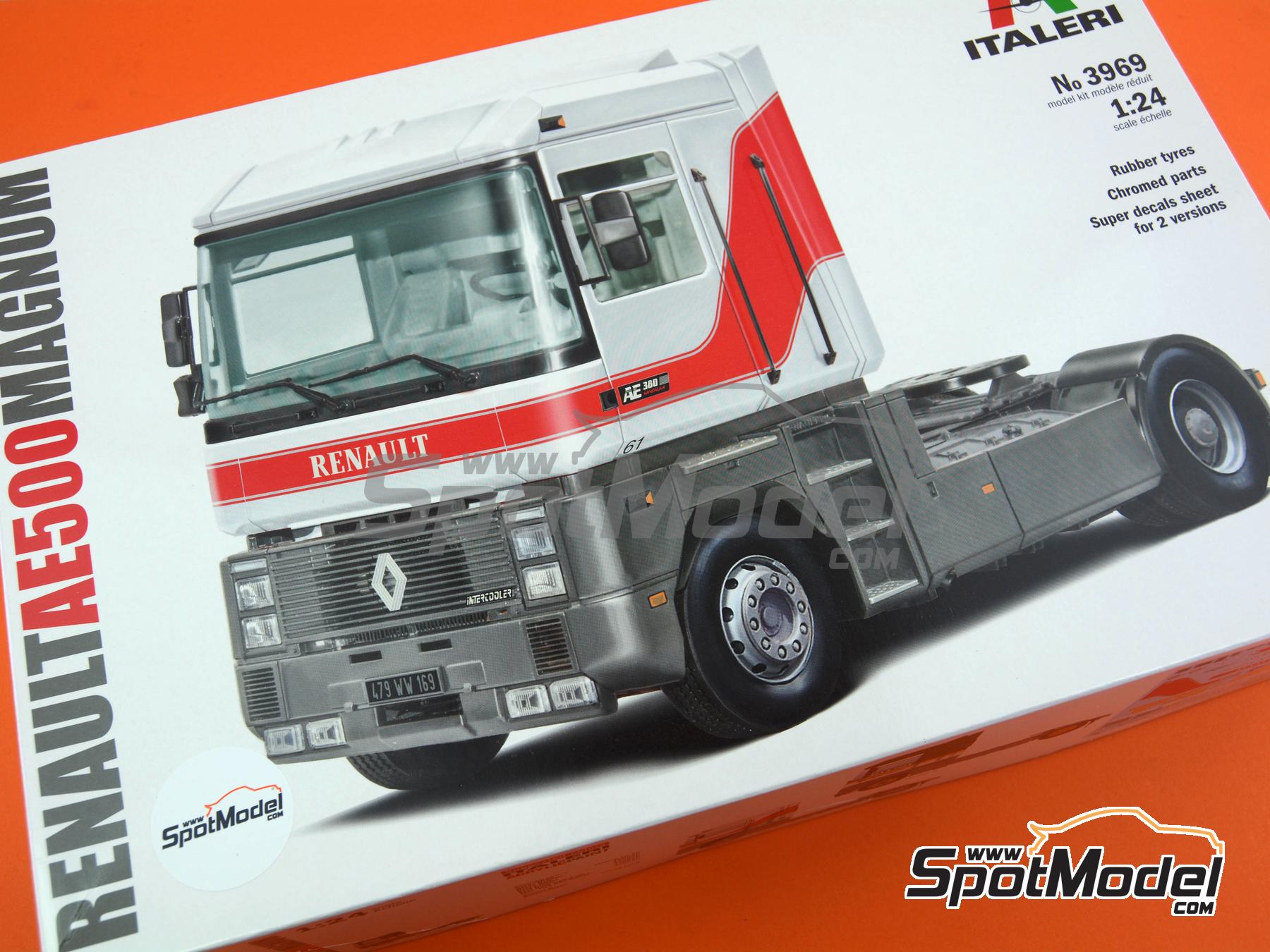Image 13: Renault Magnum | Tractor head scale model kit in 1/24 scale manufactured by Italeri (ref.&nbsp;3969, also 8001283039697)