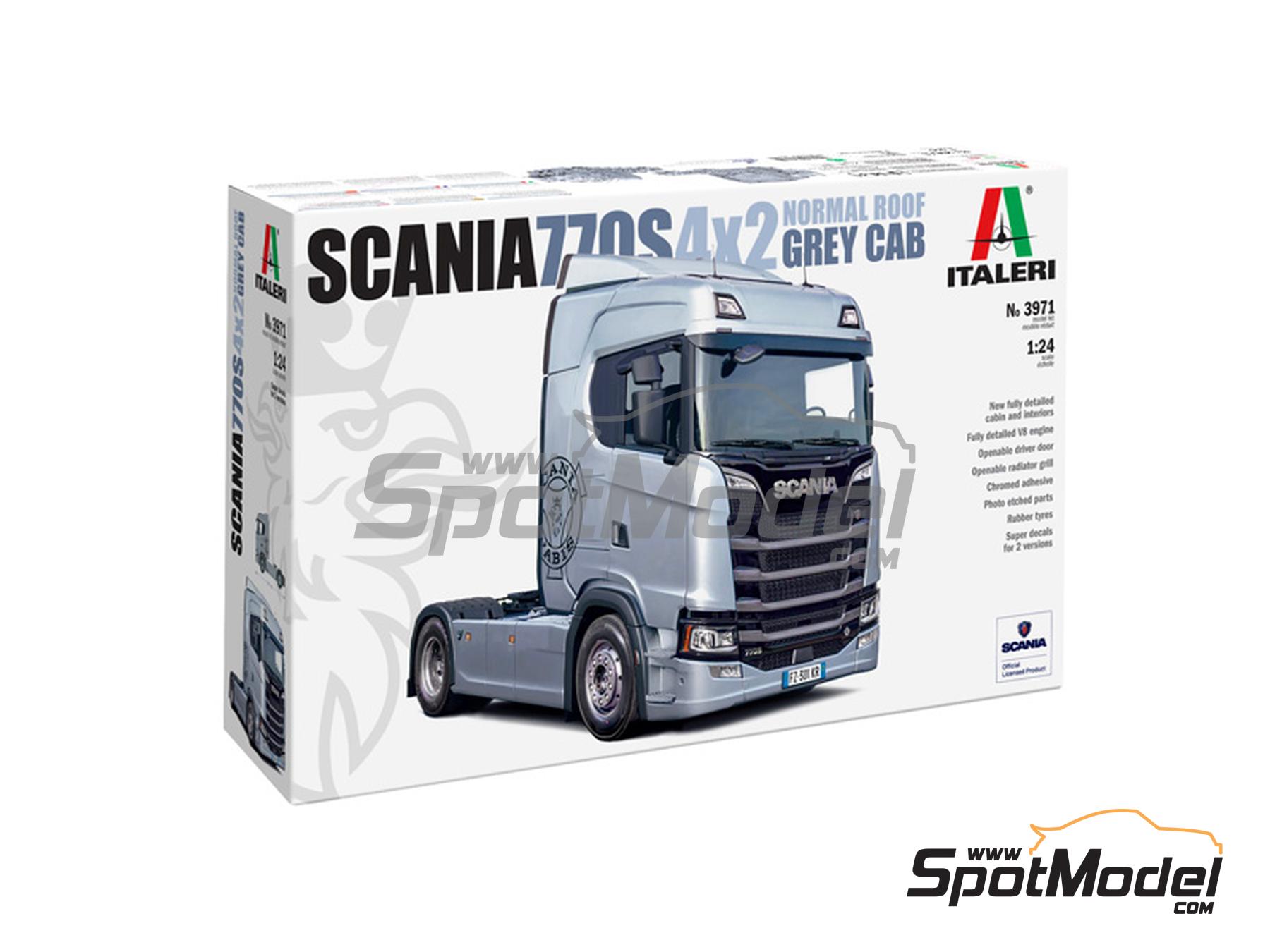 Image 2: Scania S770 Techo Normal 4x2 Cabina Gris | Maqueta de cabeza tractora en escala&nbsp;1/24 fabricado por Italeri (ref.&nbsp;3971, tambien 8001283039710)