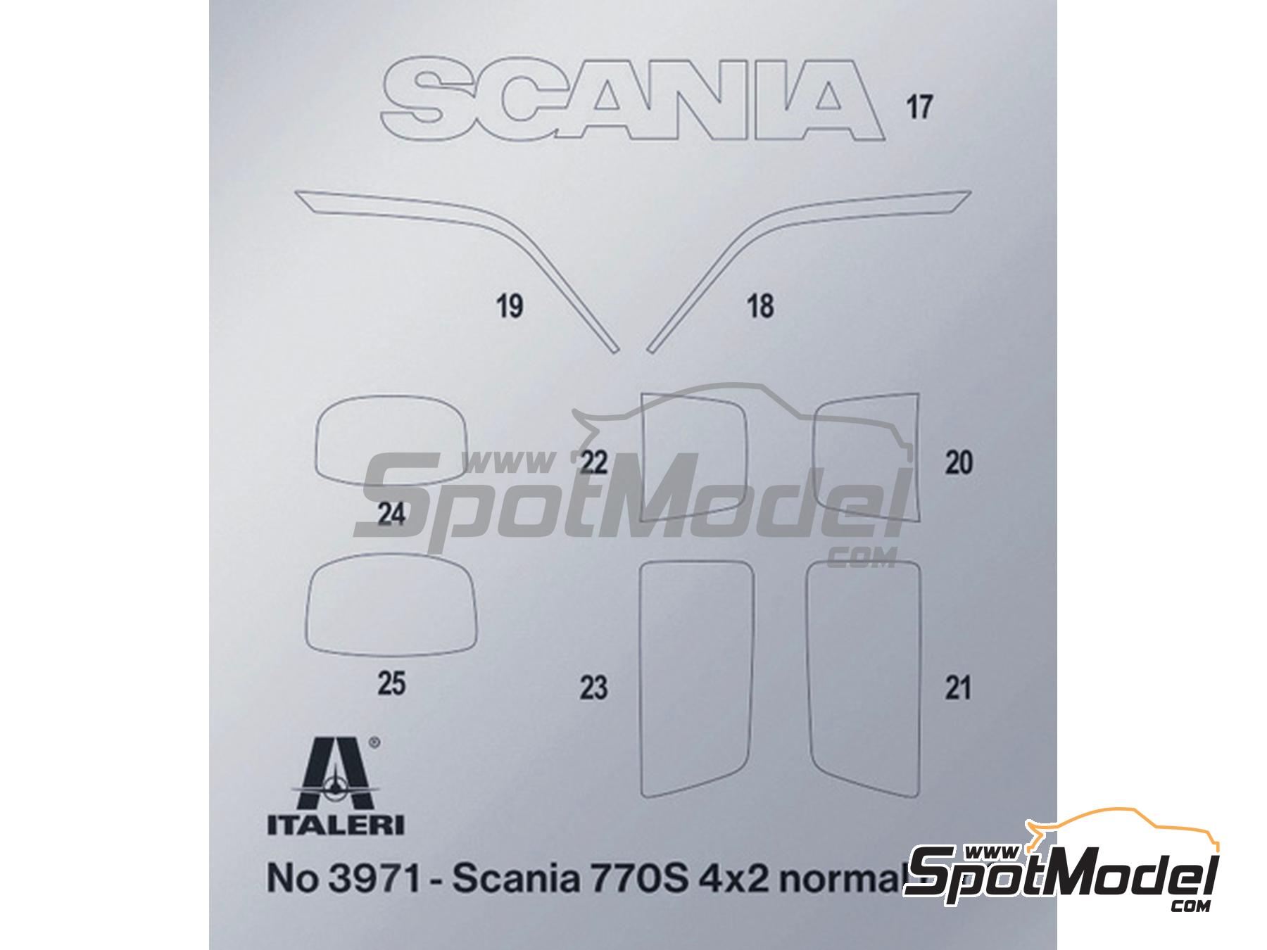 Image 4: Scania S770 Techo Normal 4x2 Cabina Gris | Maqueta de cabeza tractora en escala&nbsp;1/24 fabricado por Italeri (ref.&nbsp;3971, tambien 8001283039710)