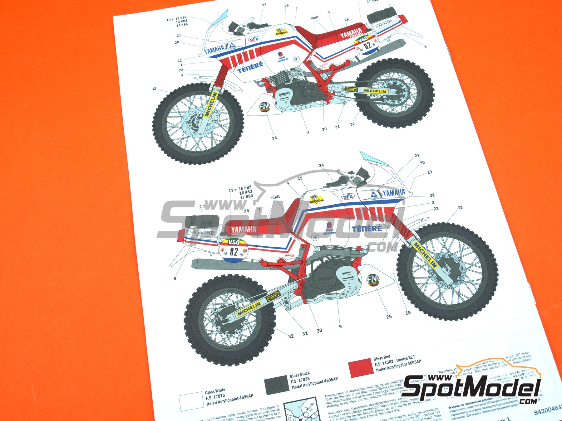 Italeri 4642: Motorbike scale model kit 1/9 scale - Yamaha Tenere