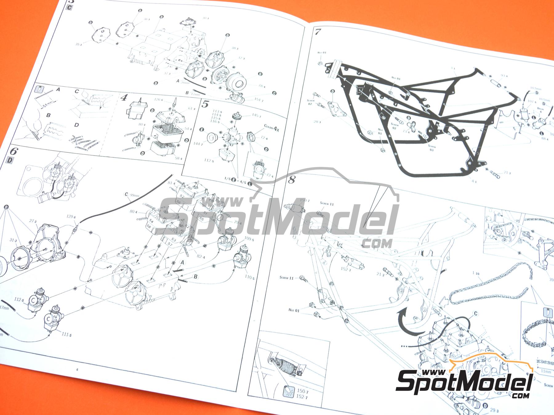 Image 30: Suzuki RG500 XR27 Equipo Heron patrocinado por Forward Trust - Campeonato del Mundo de Motociclismo 1978 | Maqueta de moto en escala&nbsp;1/9 fabricado por Italeri (ref.&nbsp;4644, tambien 8001283046442 y 4644S)