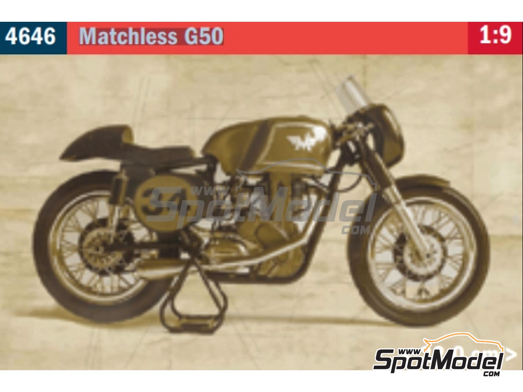 Image 1: Matchless G50 500cc | Motorbike scale model kit in 1/9 scale manufactured by Italeri (ref.&nbsp;4646)