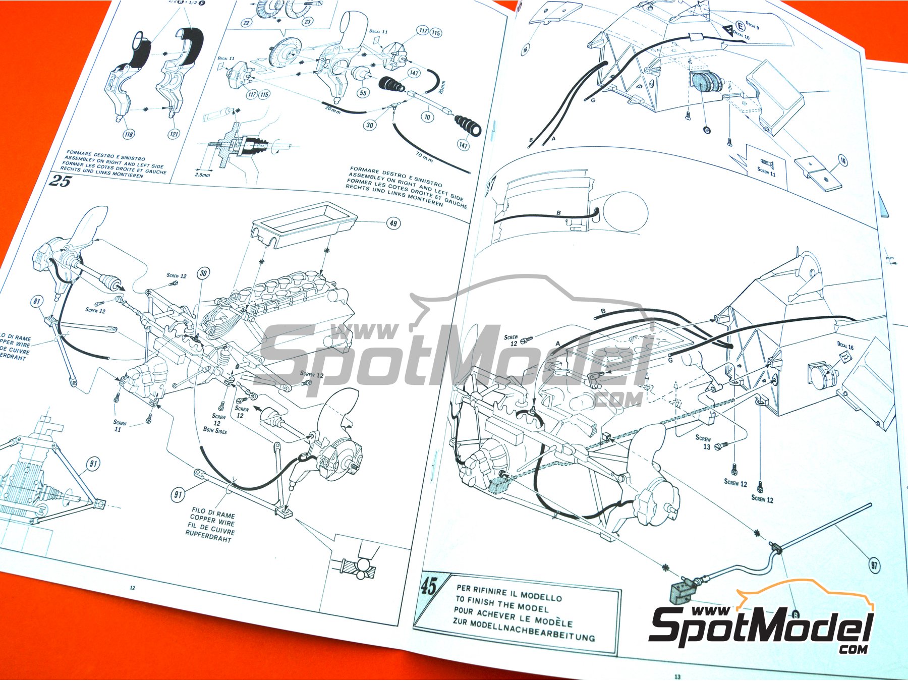Image 8: Alfa Romeo 179 and 179C Marlboro - FIA Formula 1 World Championship 1979, 1980 and 1981 | Model car kit in 1/12 scale manufactured by Italeri (ref.&nbsp;4704)