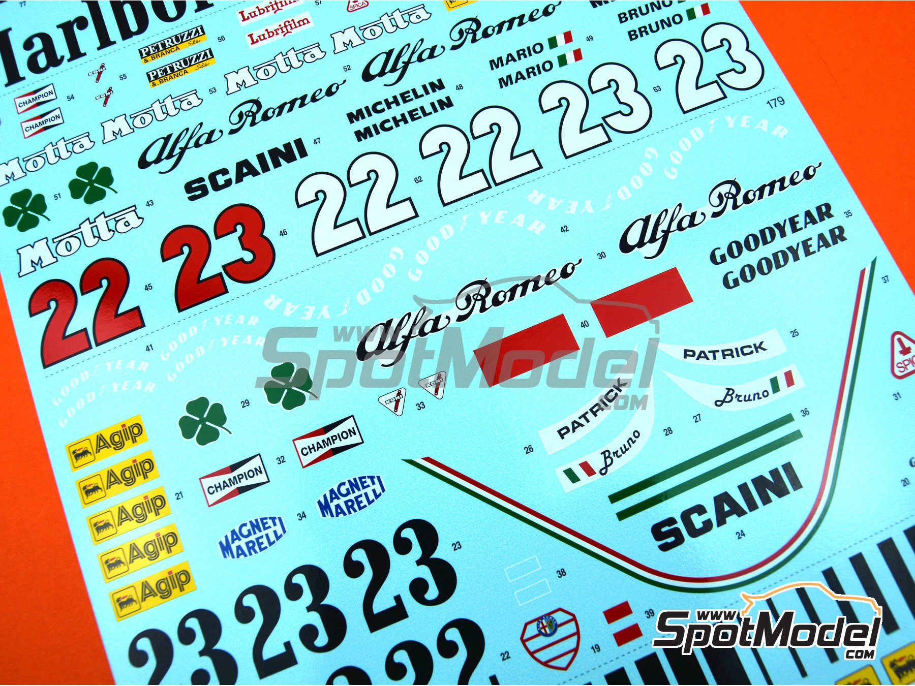 Image 11: Alfa Romeo 179 and 179C Marlboro - FIA Formula 1 World Championship 1979, 1980 and 1981 | Model car kit in 1/12 scale manufactured by Italeri (ref.&nbsp;4704)
