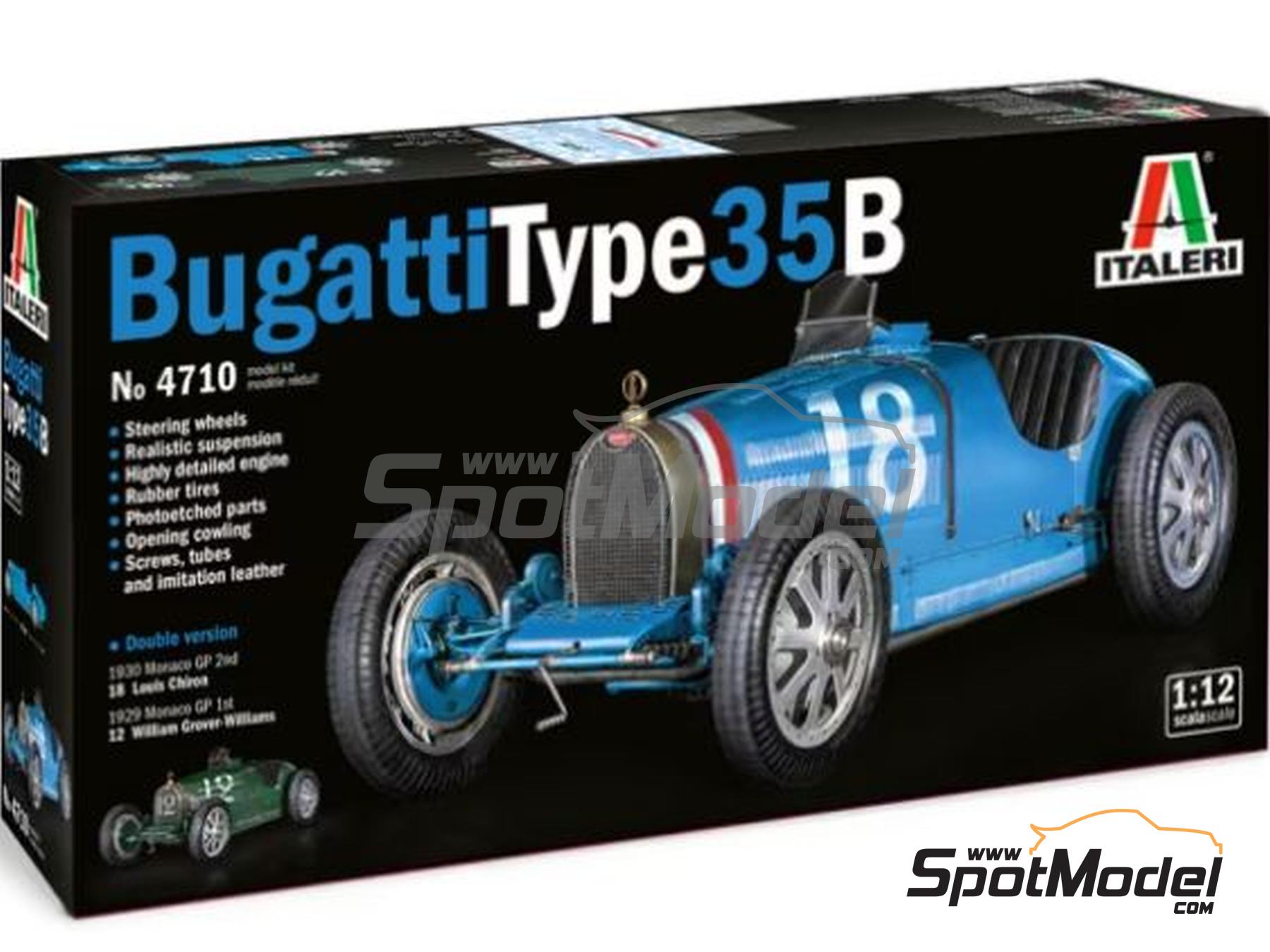 Italeri 4710: Car scale model kit 1/12 scale - Bugatti Type 35B