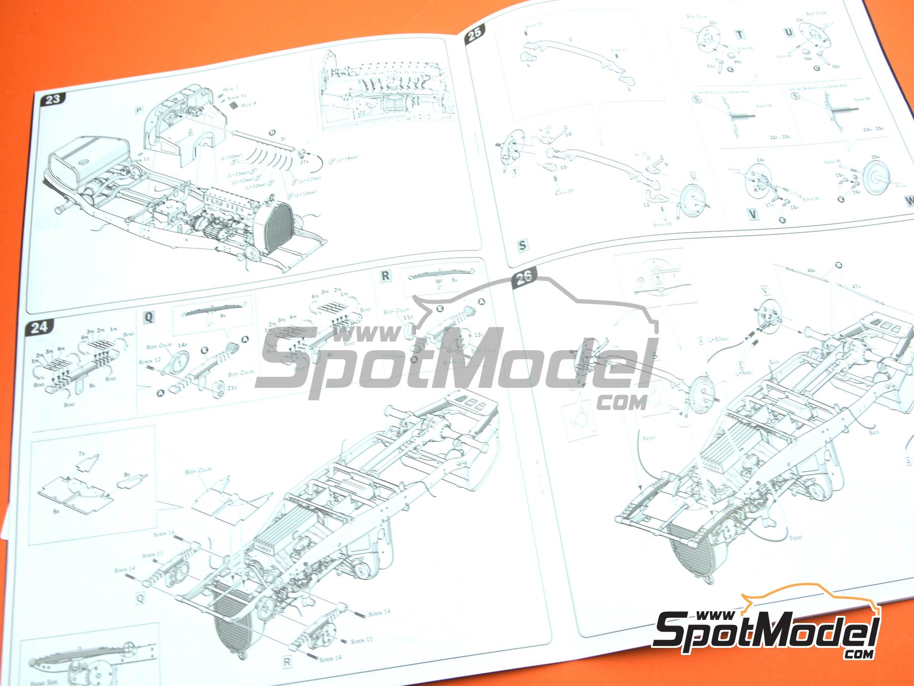 Image 41: Bugatti Type 35B - Monaco Grand Prix 1929 and 1930 | Car scale model kit in 1/12 scale manufactured by Italeri (ref.&nbsp;4710, also 8001283047104)