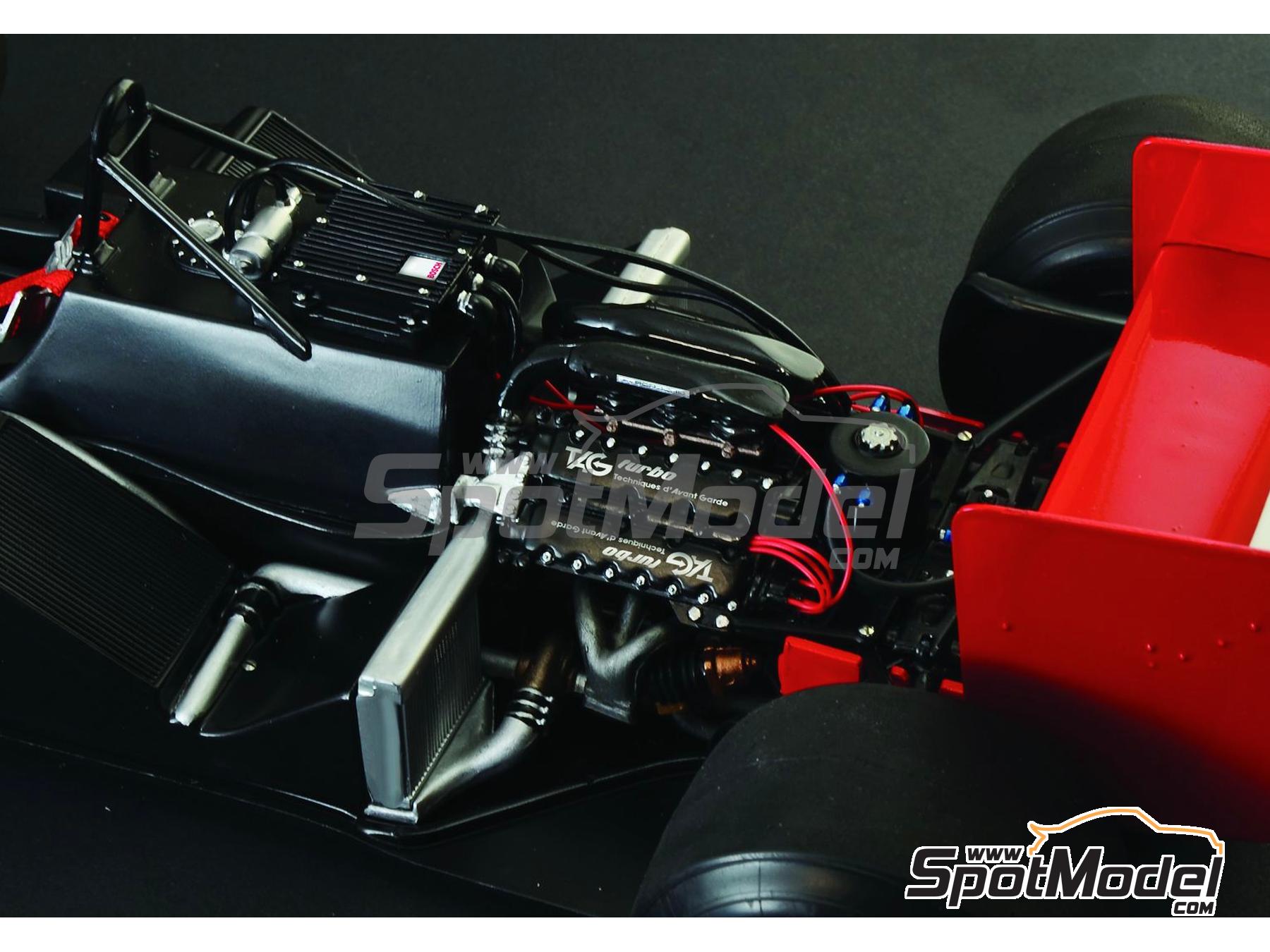 Image 4: McLaren TAG Porsche MP4/2C Equipo McLaren Racing Limited - Campeonato del Mundo FIA de Formula 1 1986 | Maqueta de coche en escala&nbsp;1/12 fabricado por Italeri (ref.&nbsp;4711, tambien 8001283471107 y IT4711)