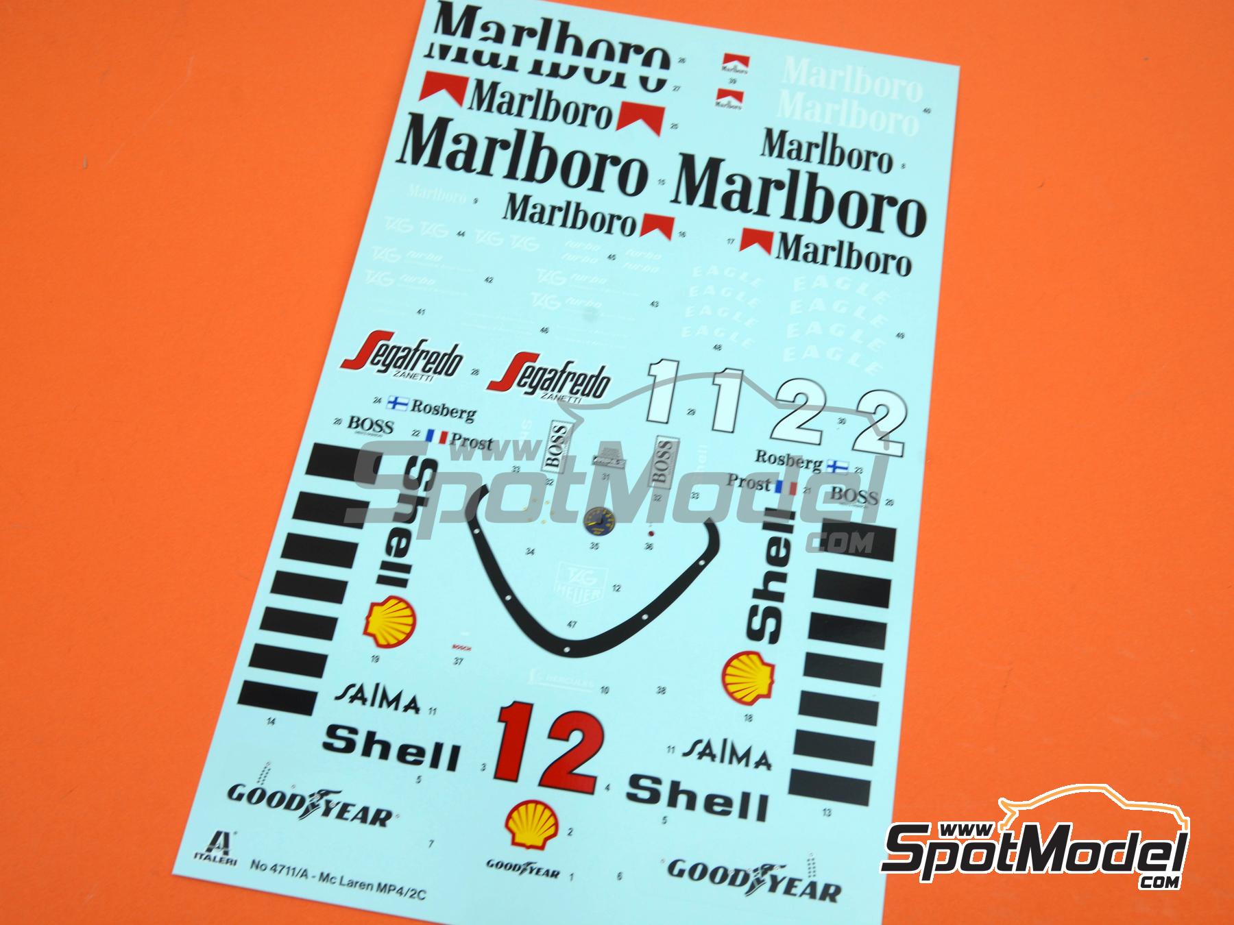 Maqueta de Fórmula 1 : McLaren MP4/2C Prost-Rosberg - Italeri - Calle De  Las Maquetas