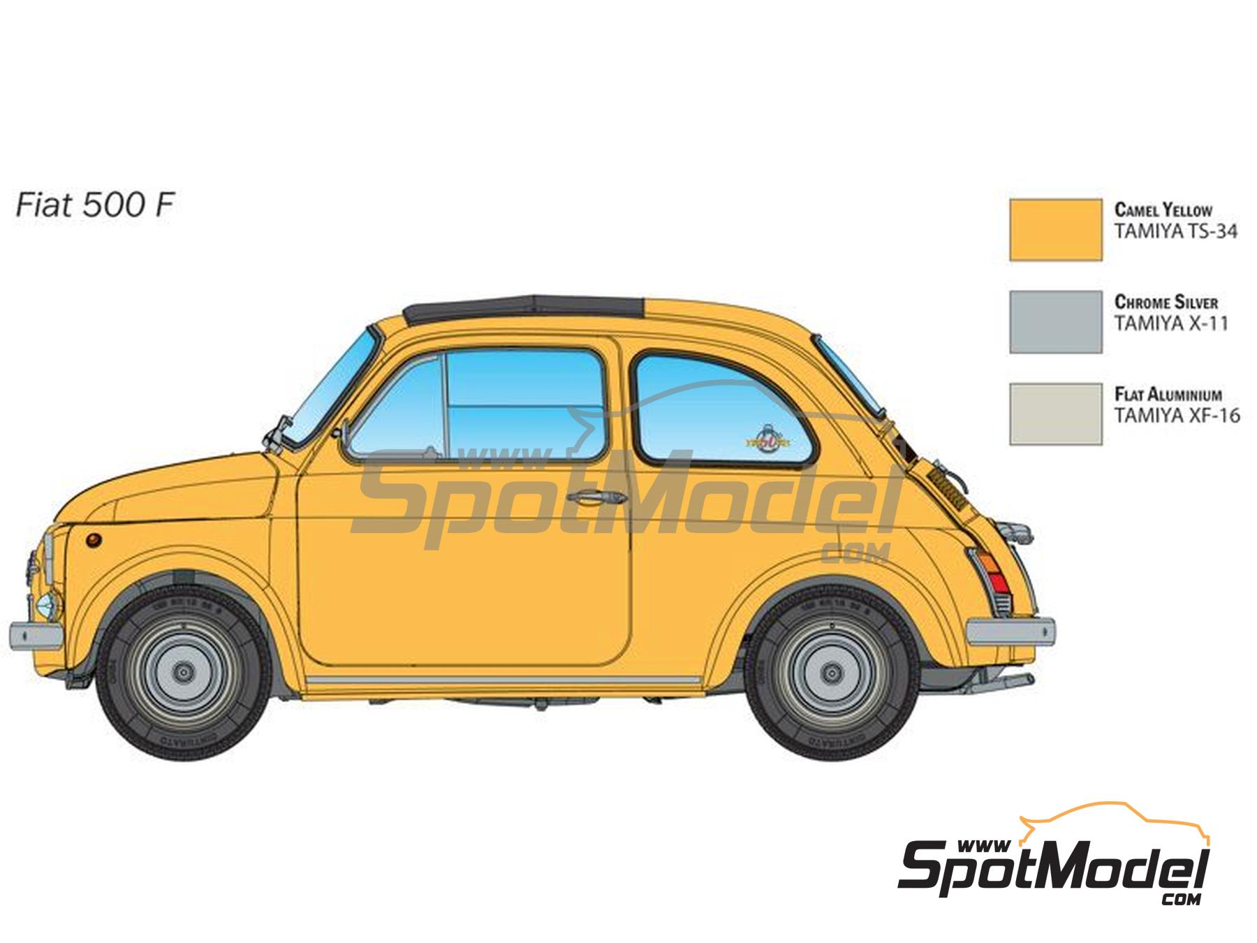 Image 3: Fiat 500 F -  1968 | Car scale model kit in 1/12 scale manufactured by Italeri (ref.&nbsp;4715)
