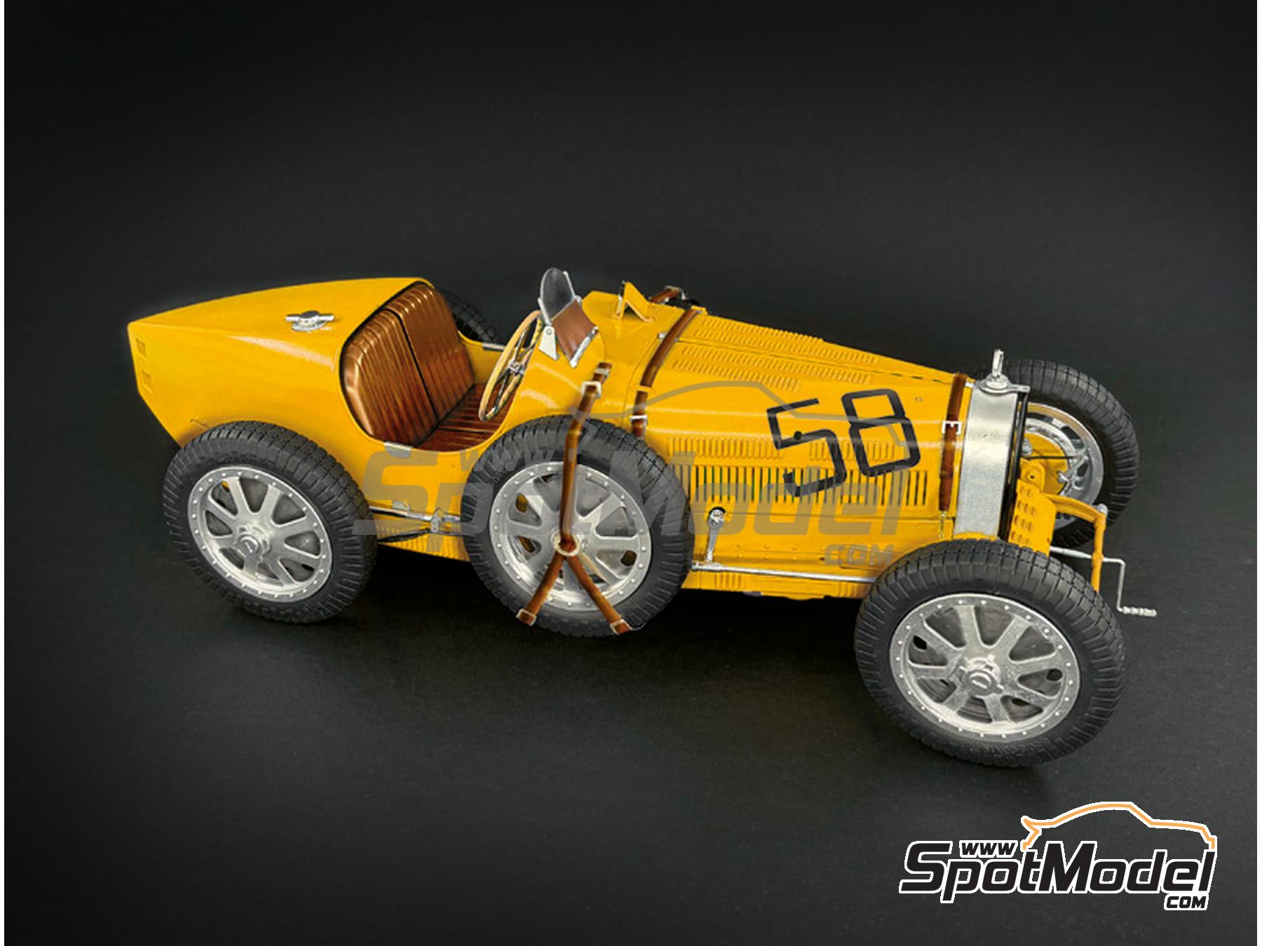 Image 7: Bugatti Type 35B - Targa Florio, Monaco Grand Prix 1928 and 1930 | Car scale model kit in 1/12 scale manufactured by Italeri (ref.&nbsp;4716, also 8001283047166)