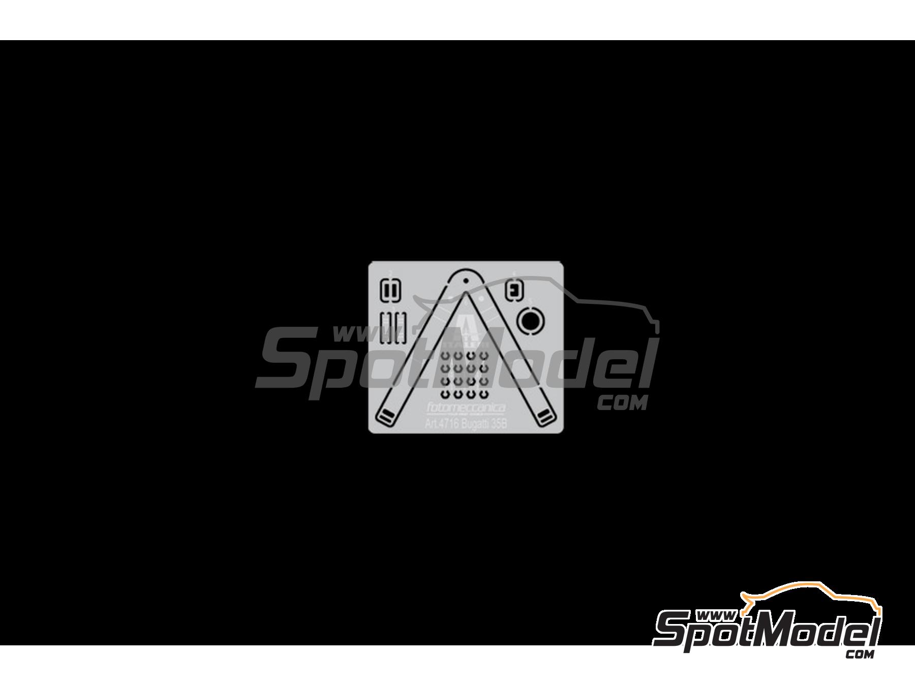 Image 13: Bugatti Type 35B - Targa Florio, Monaco Grand Prix 1928 and 1930 | Car scale model kit in 1/12 scale manufactured by Italeri (ref.&nbsp;4716, also 8001283047166)