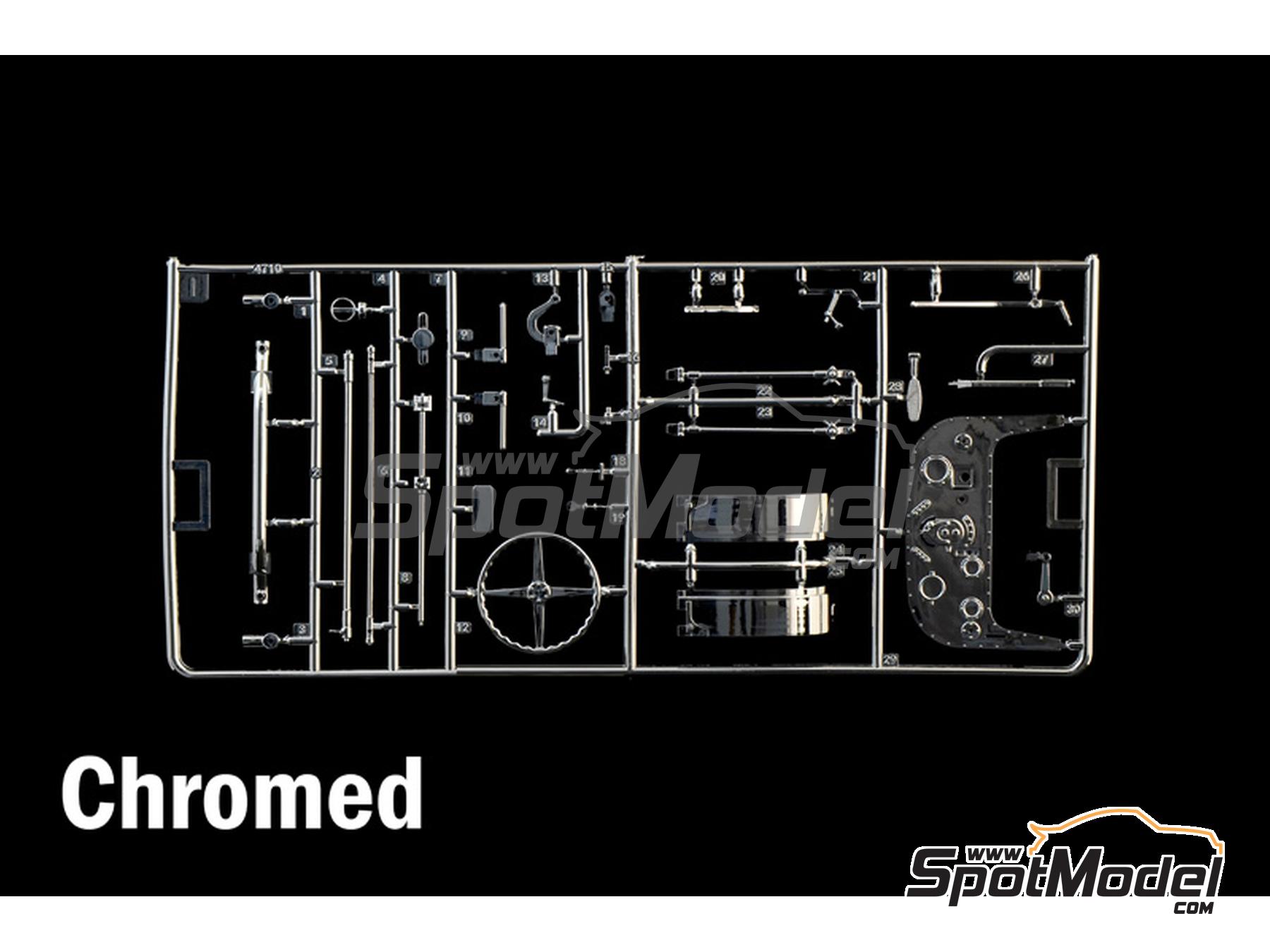 Image 22: Bugatti Type 35B - Targa Florio, Monaco Grand Prix 1928 and 1930 | Car scale model kit in 1/12 scale manufactured by Italeri (ref.&nbsp;4716, also 8001283047166)