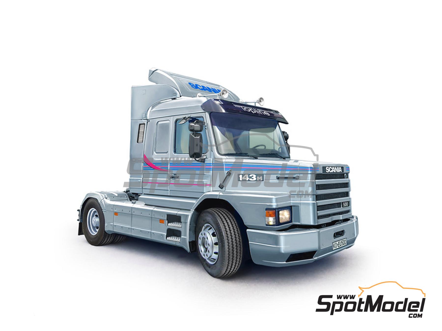 Image 1: Scania T143 M500 Topline | Tractor head scale model kit in 1/24 scale manufactured by Italeri (ref.&nbsp;736, also 8001283807364 and 0736)