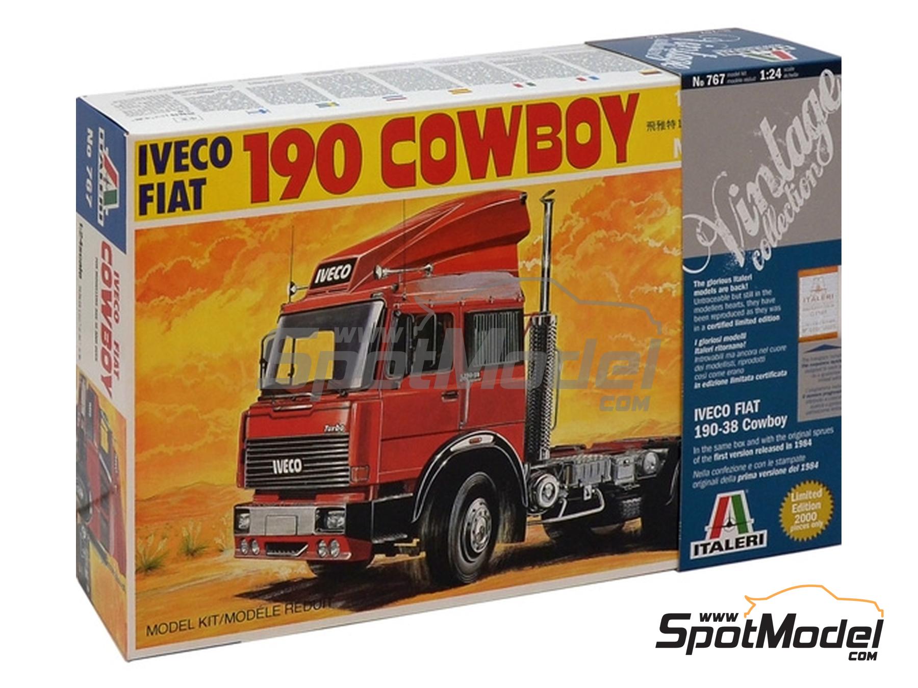 イタレリ IVECO 190 COWBOY プラモデル 1/24 Italeri 767: Tractor head scale model kit 1/24 scale - Iveco
