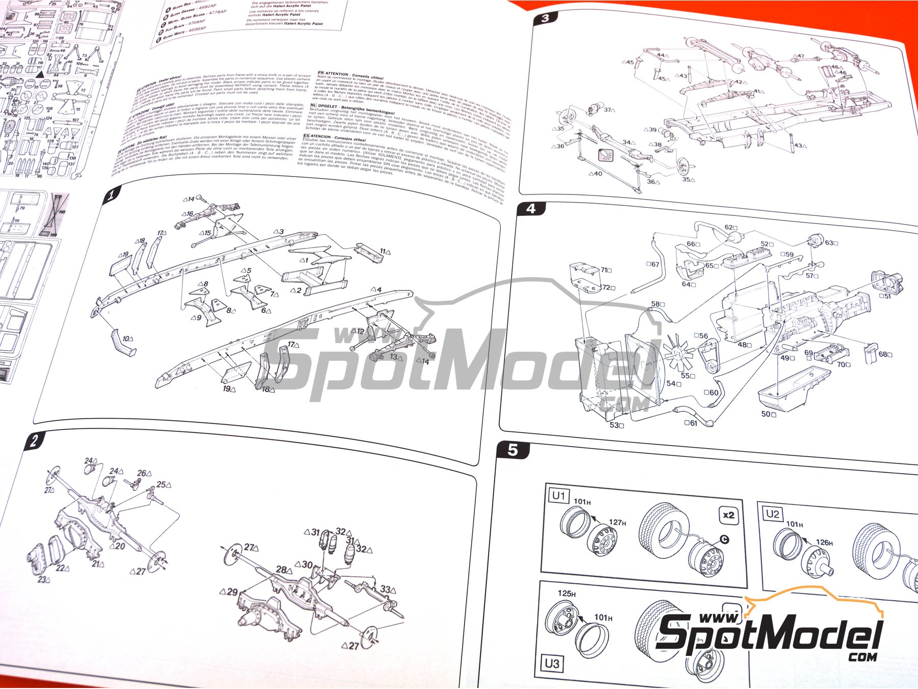 Image 7: DAF 3600 Space Cab | Model truck kit in 1/24 scale manufactured by Italeri (ref.&nbsp;777)