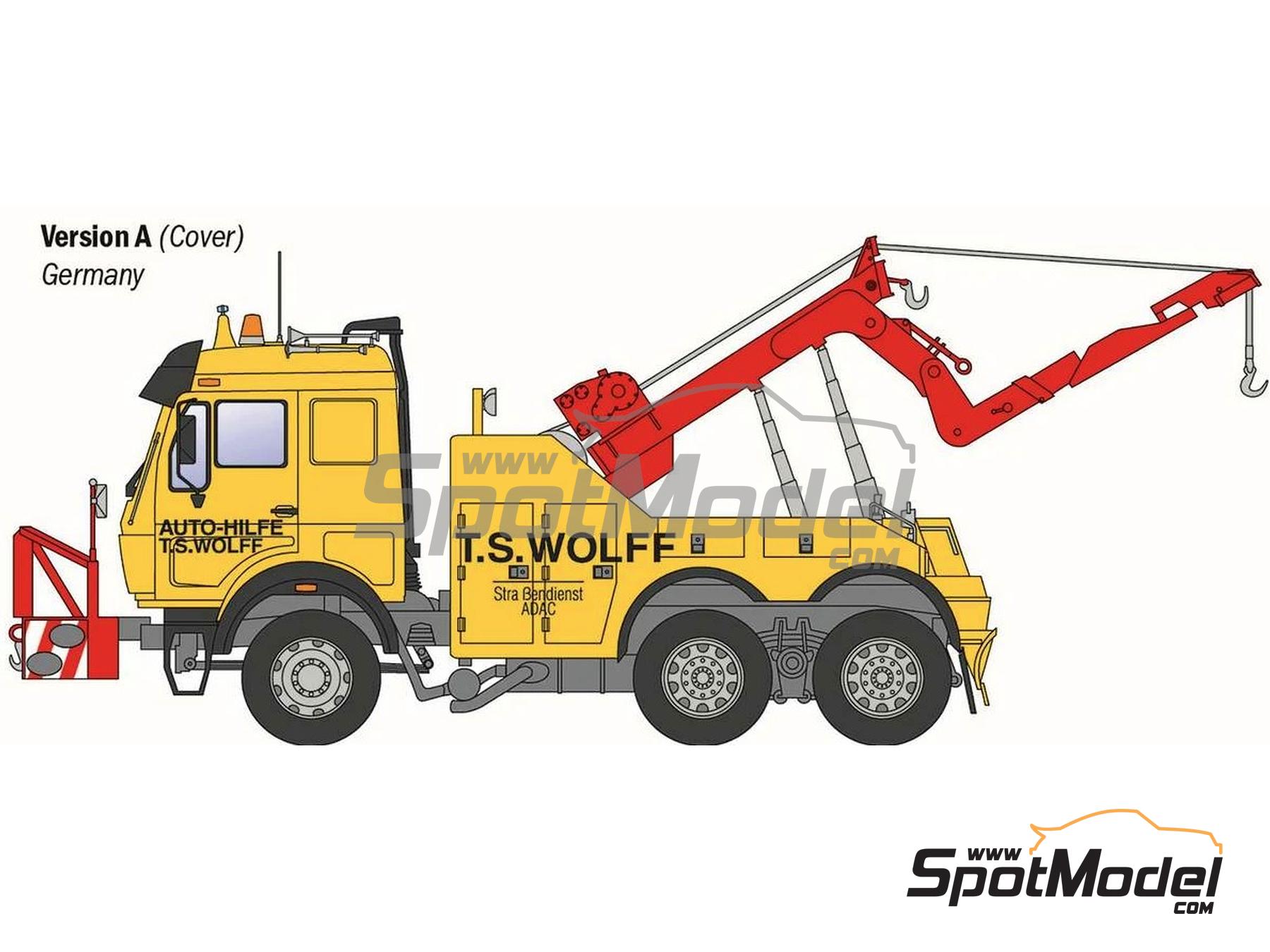 Image 4: Mercedes-Benz Wrecker Truck | Truck scale model kit in 1/24 scale manufactured by Italeri (ref.&nbsp;93808)