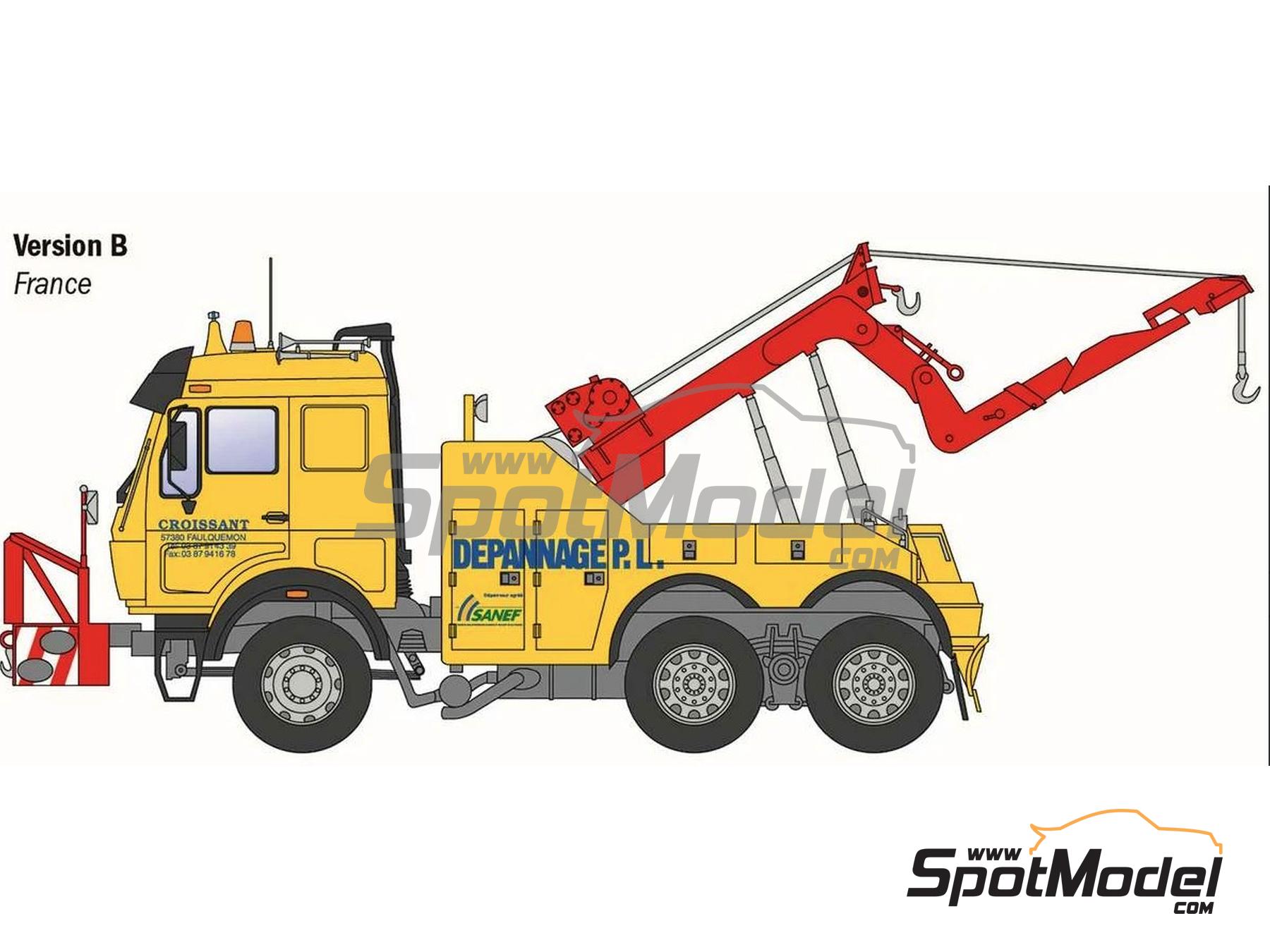 Image 5: Mercedes-Benz Wrecker Truck | Truck scale model kit in 1/24 scale manufactured by Italeri (ref.&nbsp;93808)