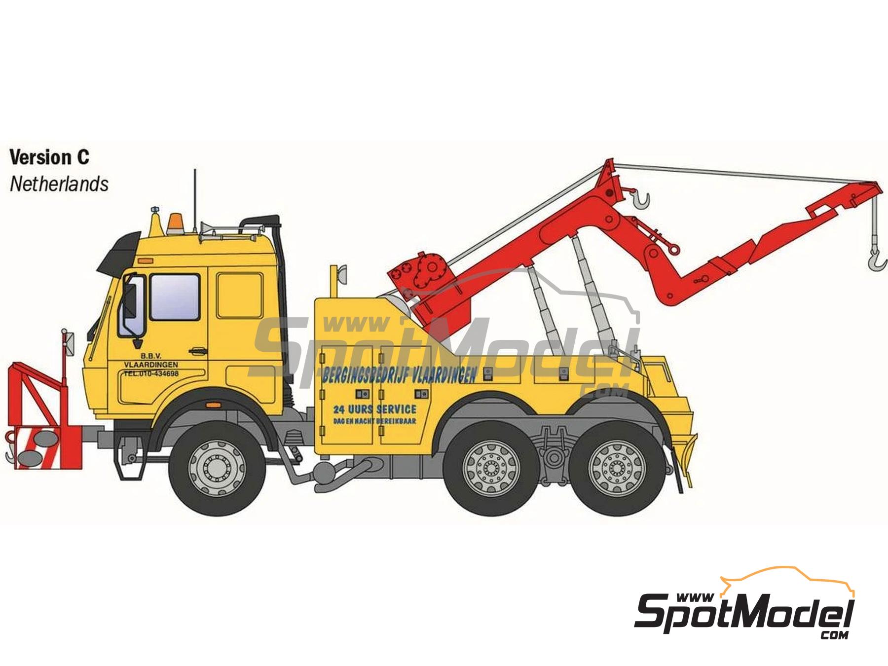 Image 6: Mercedes-Benz Wrecker Truck | Truck scale model kit in 1/24 scale manufactured by Italeri (ref.&nbsp;93808)