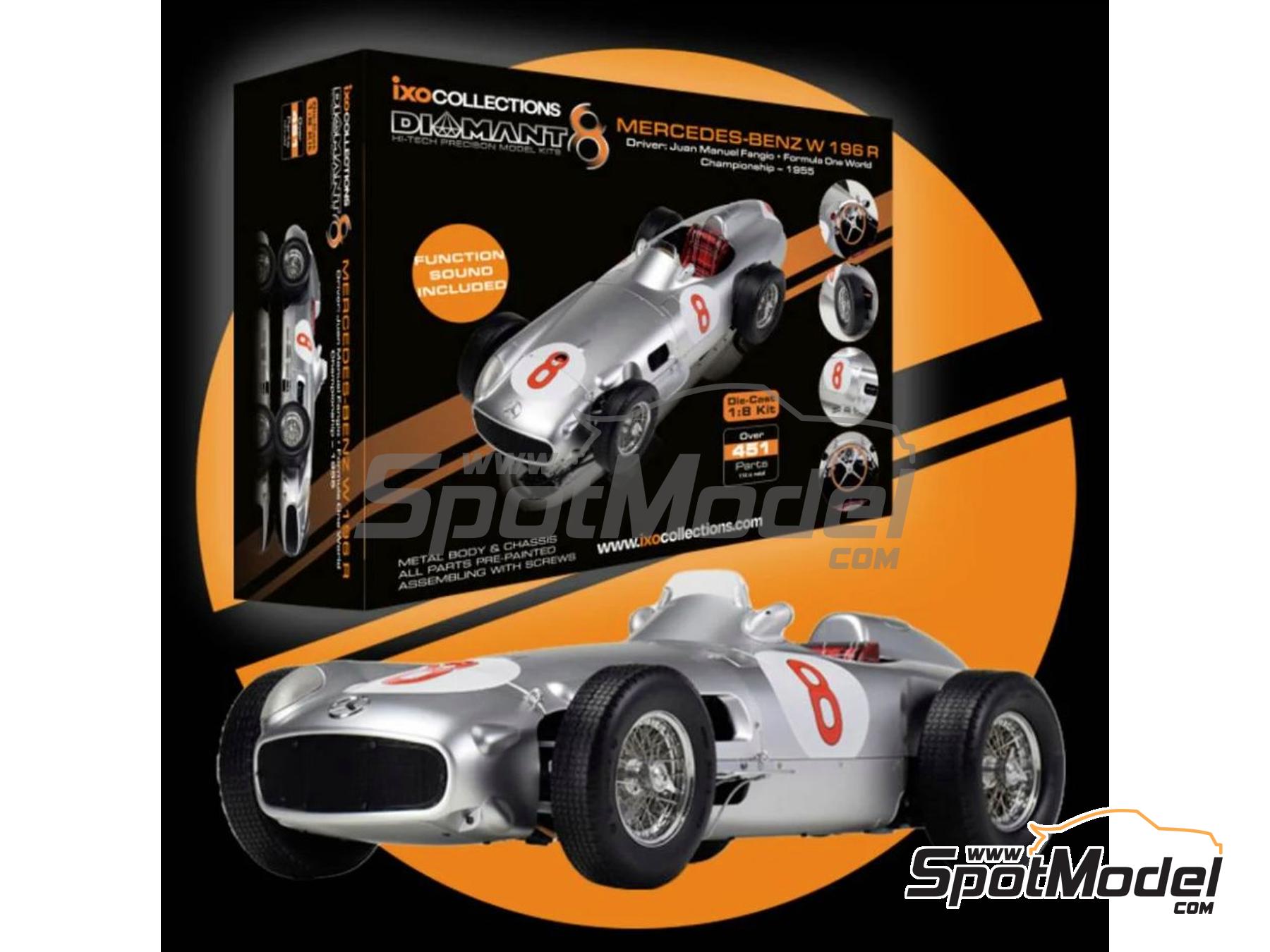 Image 1: Mercedes W196R - Formula 1 World Championship 1955 | Car scale model kit in 1/8 scale manufactured by Ixo Collections (ref.&nbsp;IXC.MRF.F.KIT, also 4895102332700, 10103 and IXC.MRF.KIT)