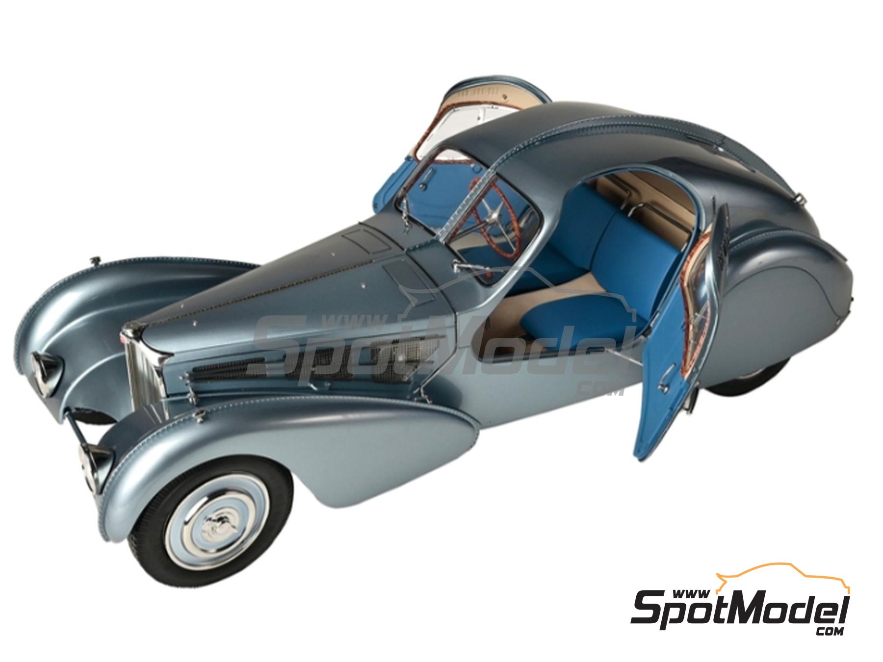 Image 1: Bugatti Atlantic 57SC Rothschild | Car scale model kit in 1/8 scale manufactured by Ixo Collections (ref.&nbsp;DIE-59409, also 4005299013485, IXC.BGA.FK and 520010108)