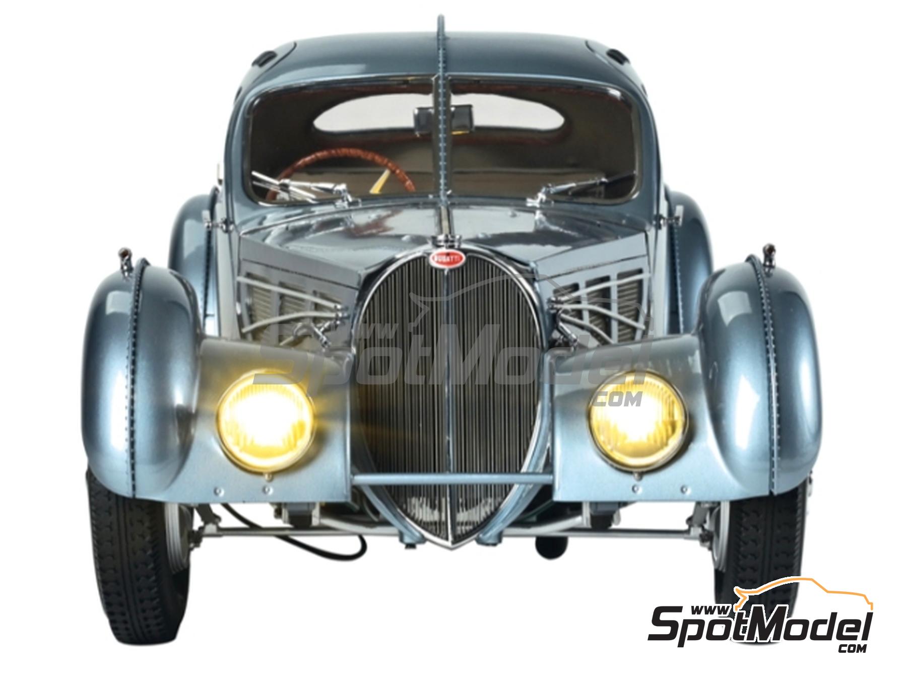 Image 3: Bugatti Atlantic 57SC Rothschild | Car scale model kit in 1/8 scale manufactured by Ixo Collections (ref.&nbsp;DIE-59409, also 4005299013485, IXC.BGA.FK and 520010108)